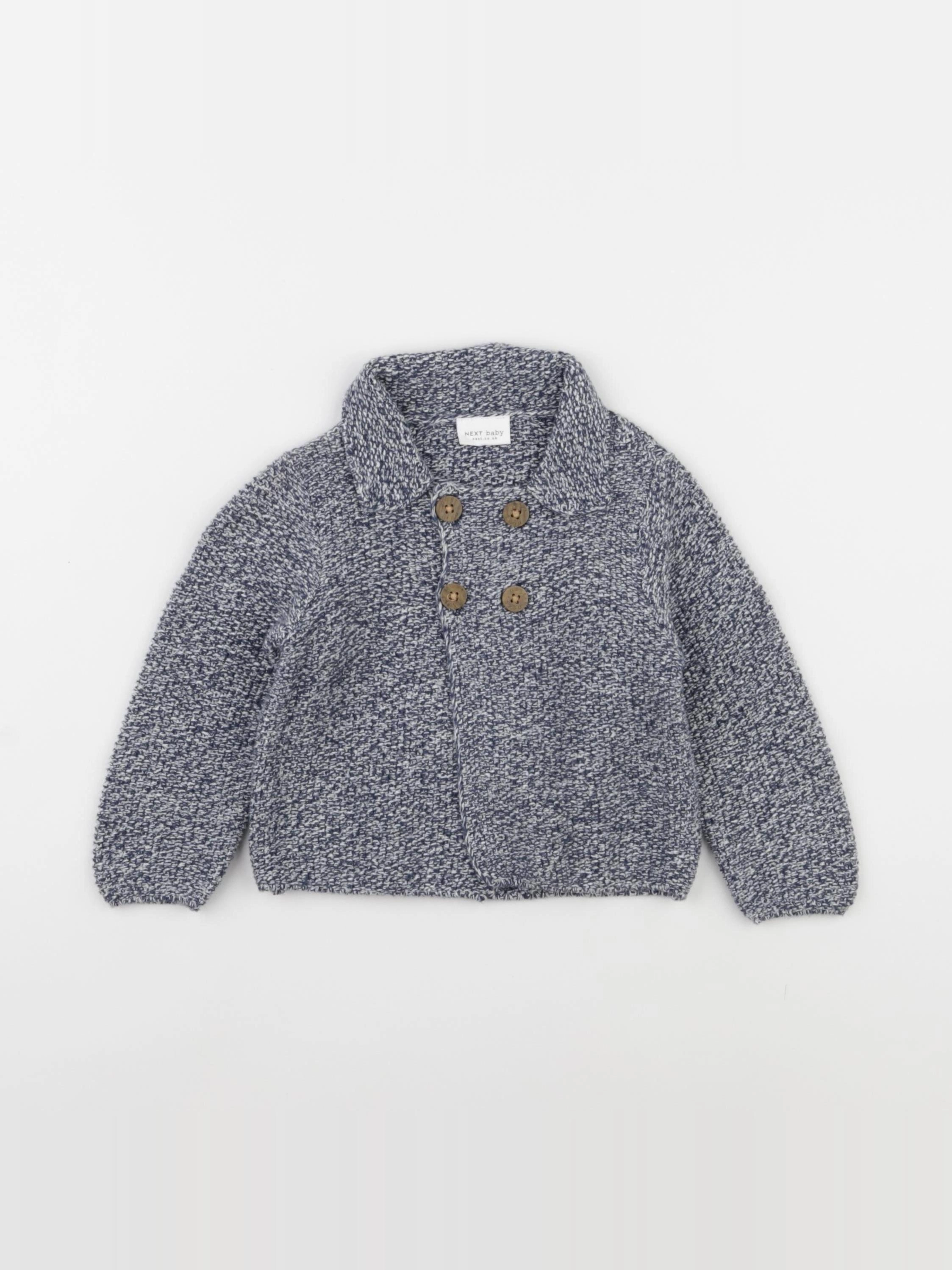 Next - gilet bleu - 9/12 mois