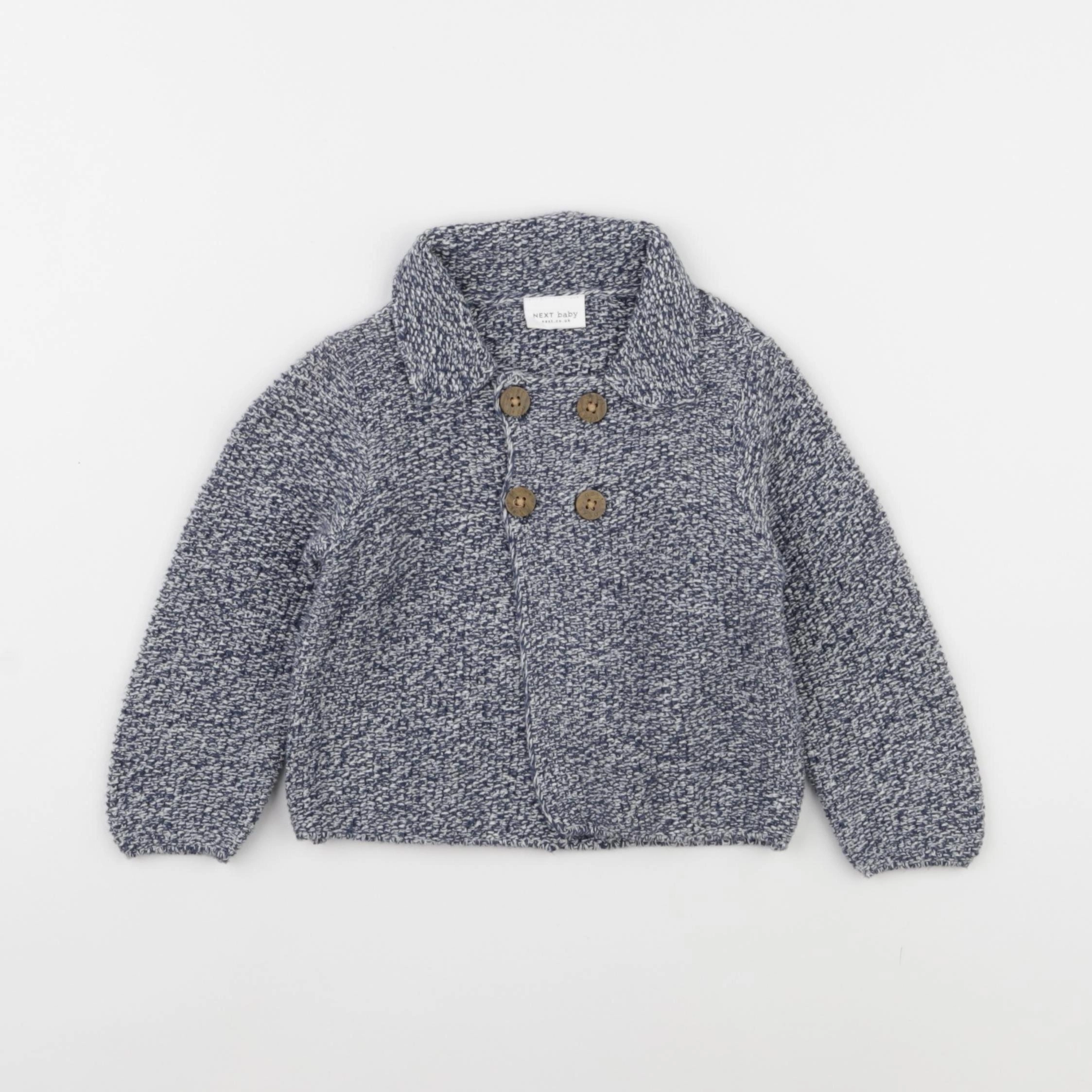 Next - gilet bleu - 9/12 mois
