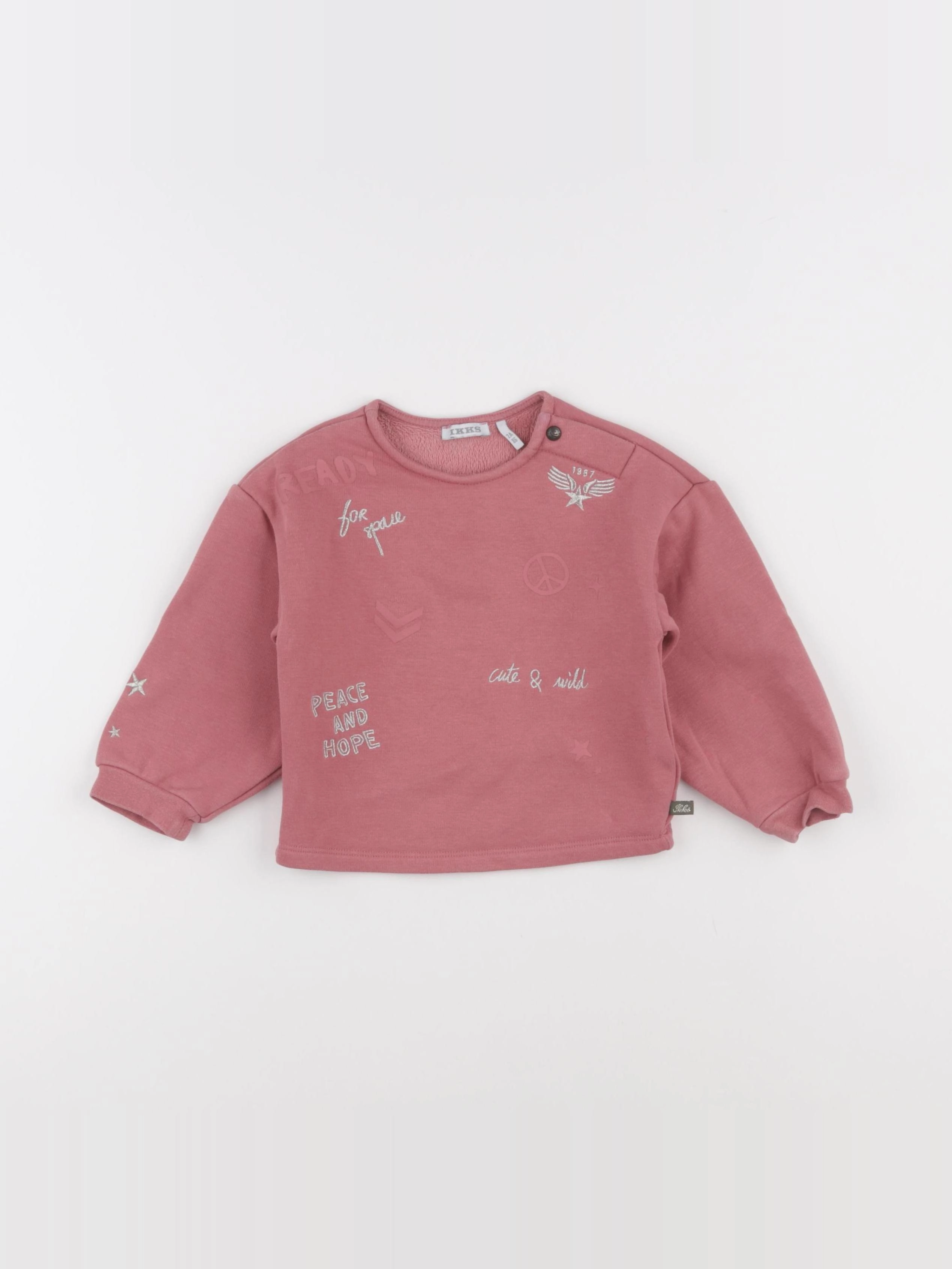 IKKS - sweat rose - 2 ans