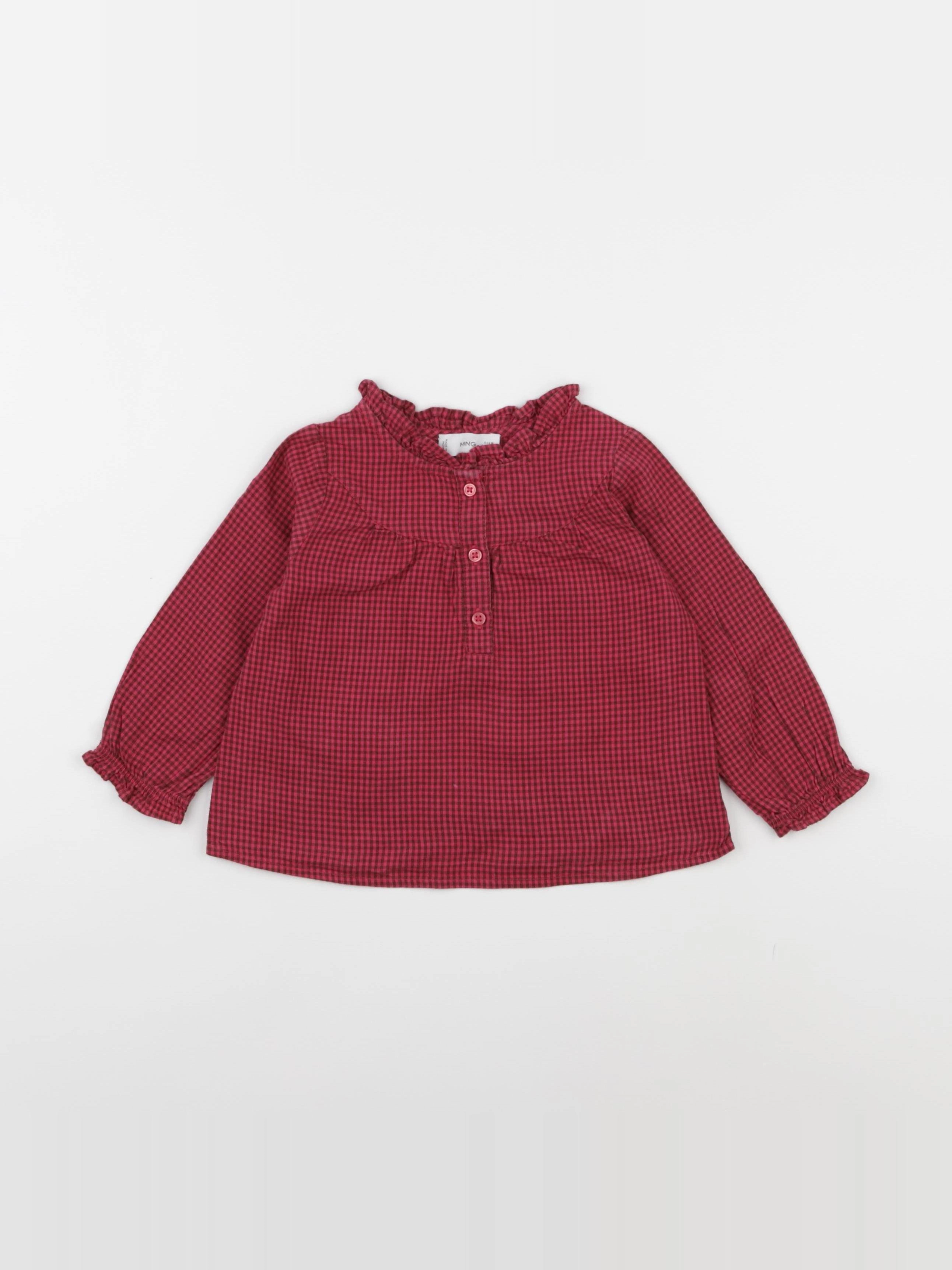 Mango - blouse rose - 9/12 mois