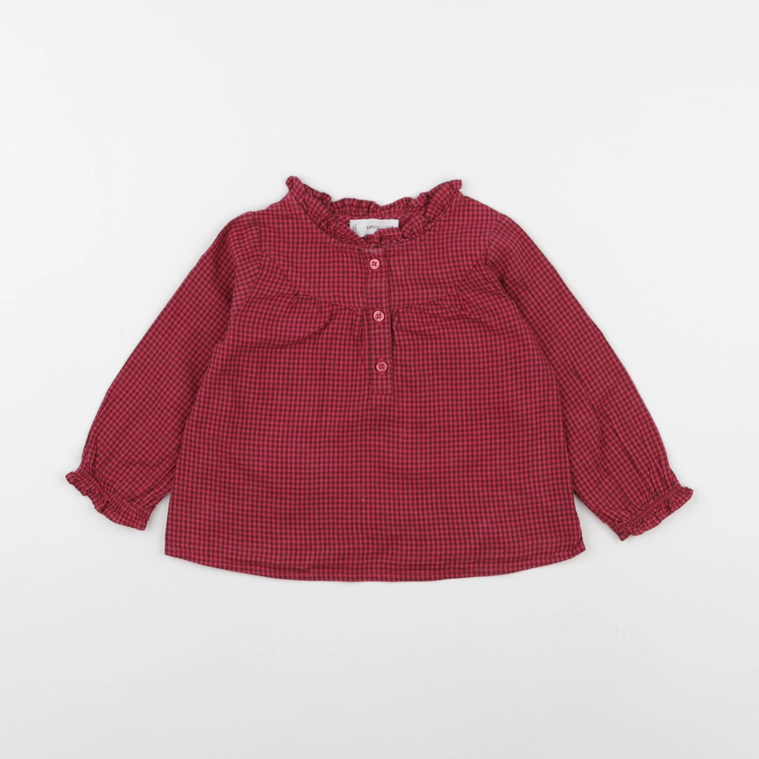 Mango - blouse rose - 9/12 mois