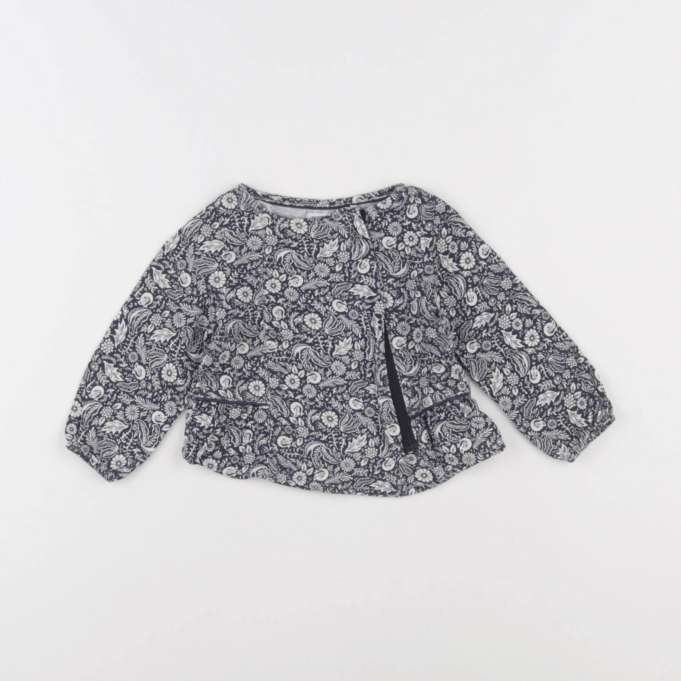 IKKS - blouse blanc, bleu - 12 mois