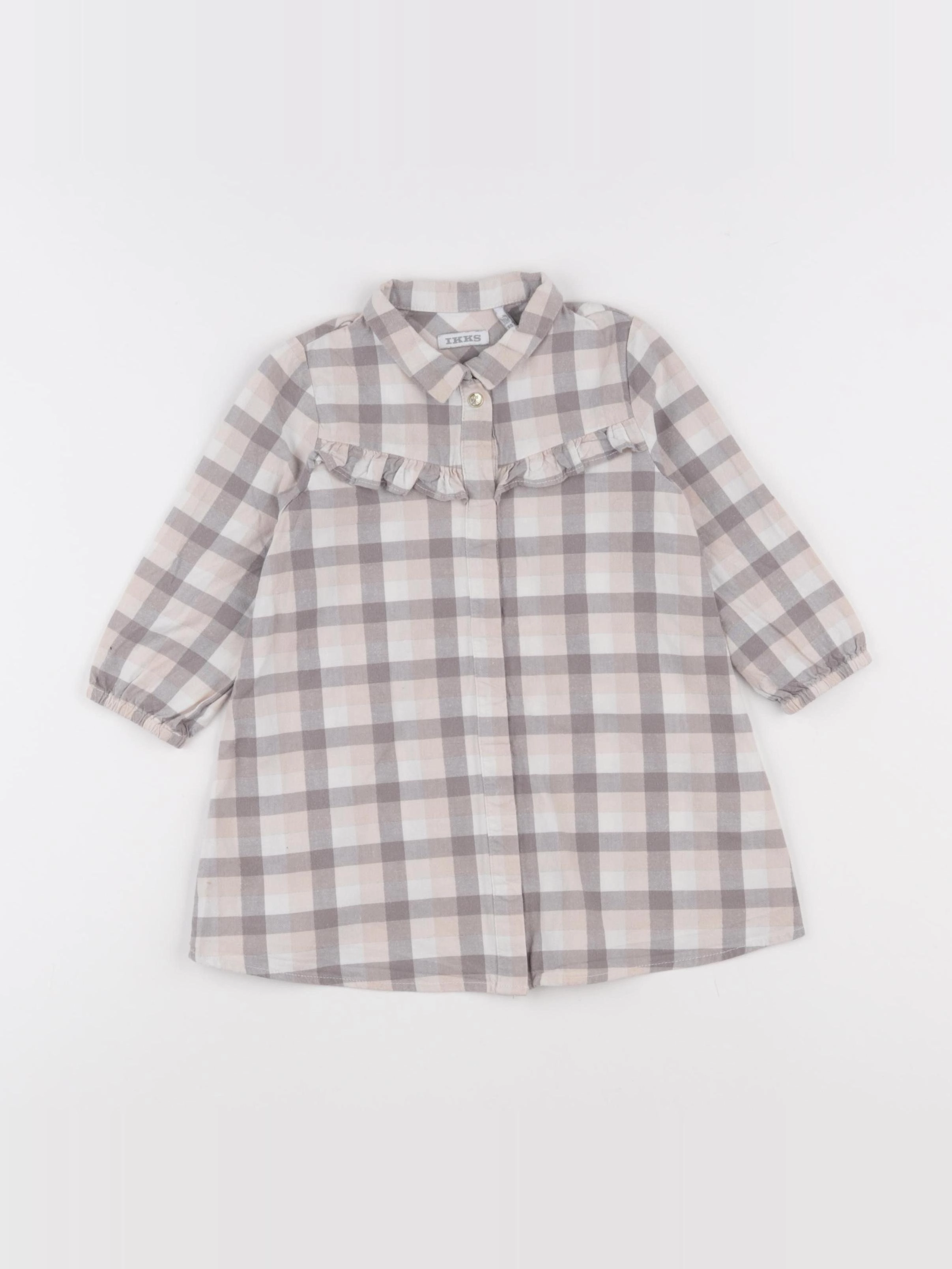 IKKS - robe imprimé au dos gris, rose - 18 mois