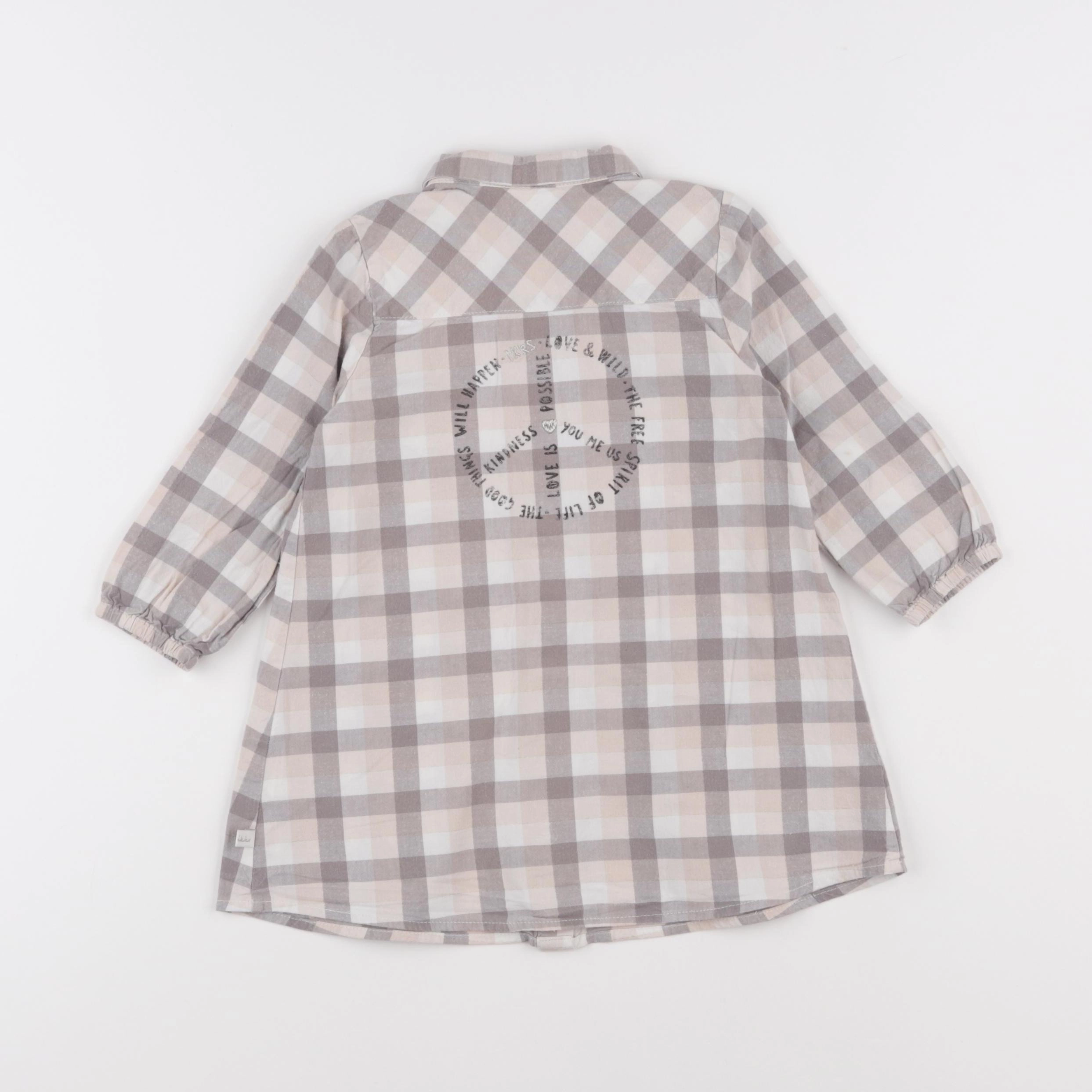 IKKS - robe imprimé au dos gris, rose - 18 mois