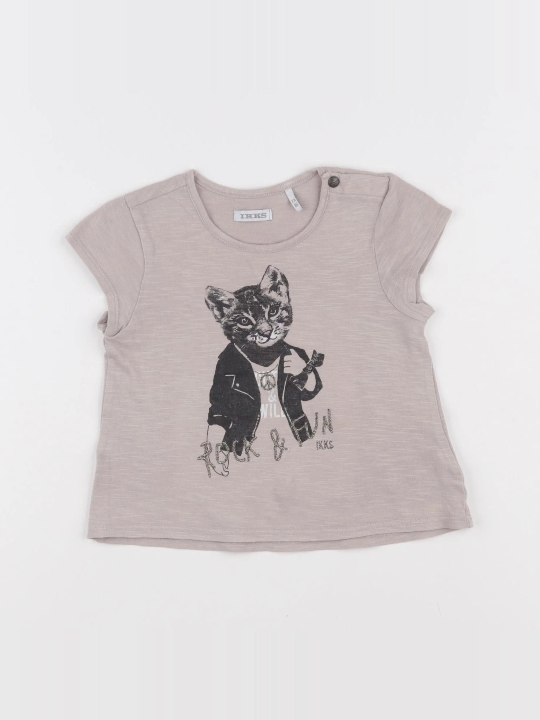 IKKS - tee-shirt marron - 2 ans