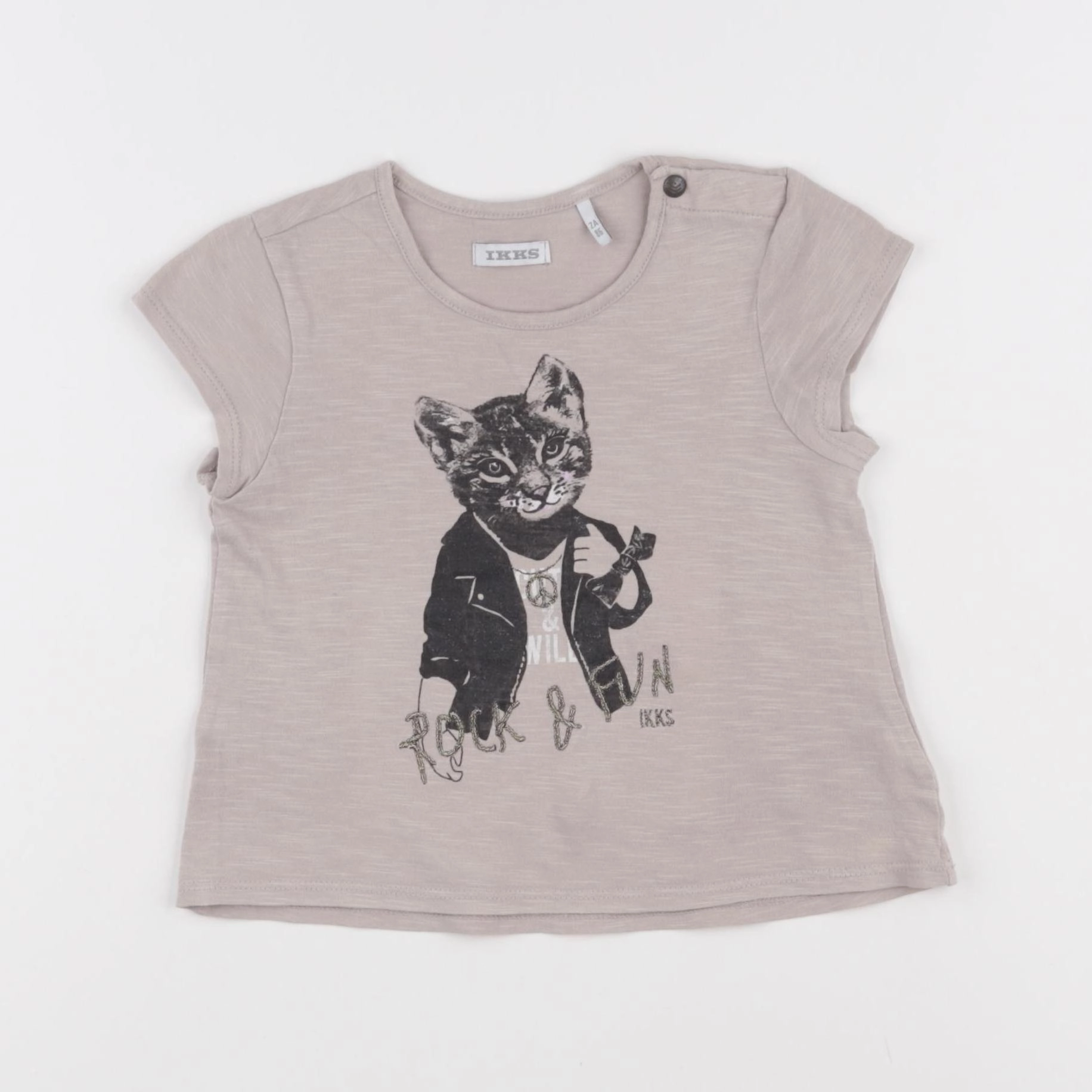 IKKS - tee-shirt marron - 2 ans