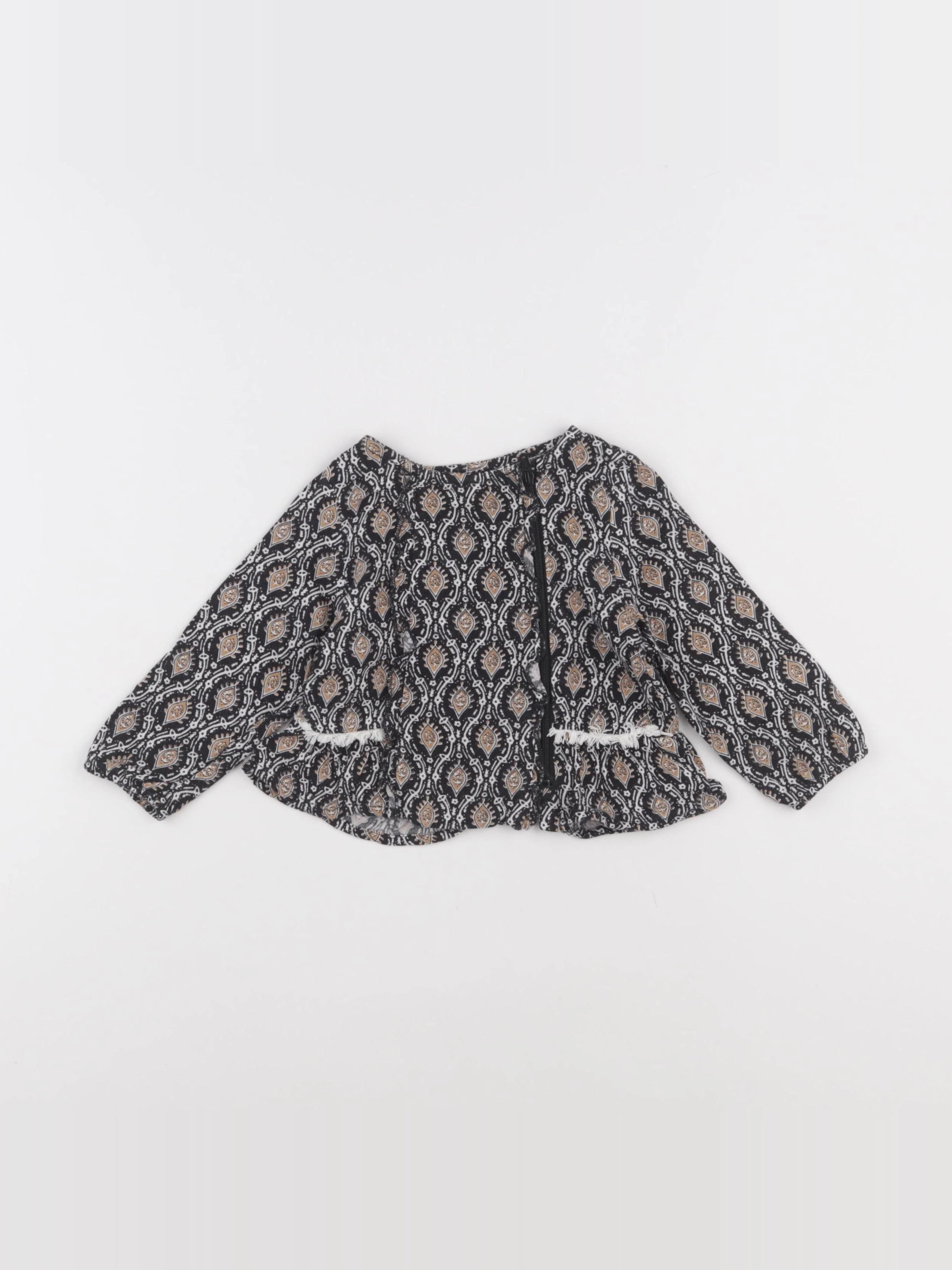 IKKS - blouse marron, noir - 12 mois