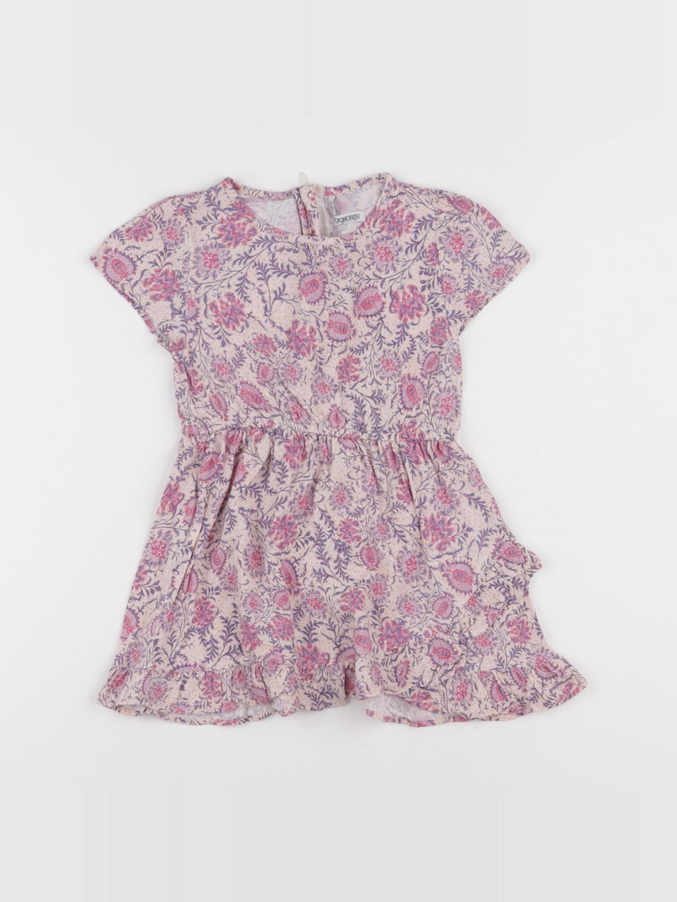 IKKS - robe beige, rose - 3 ans