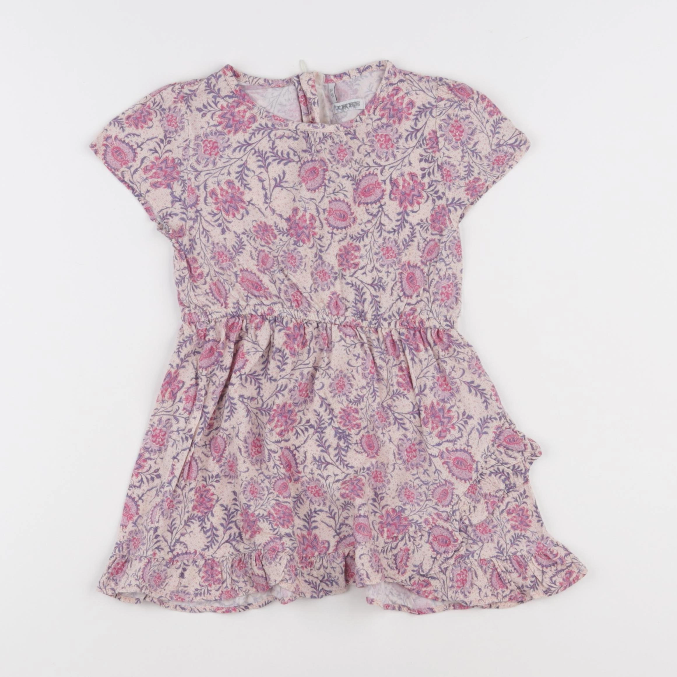 IKKS - robe beige, rose - 3 ans