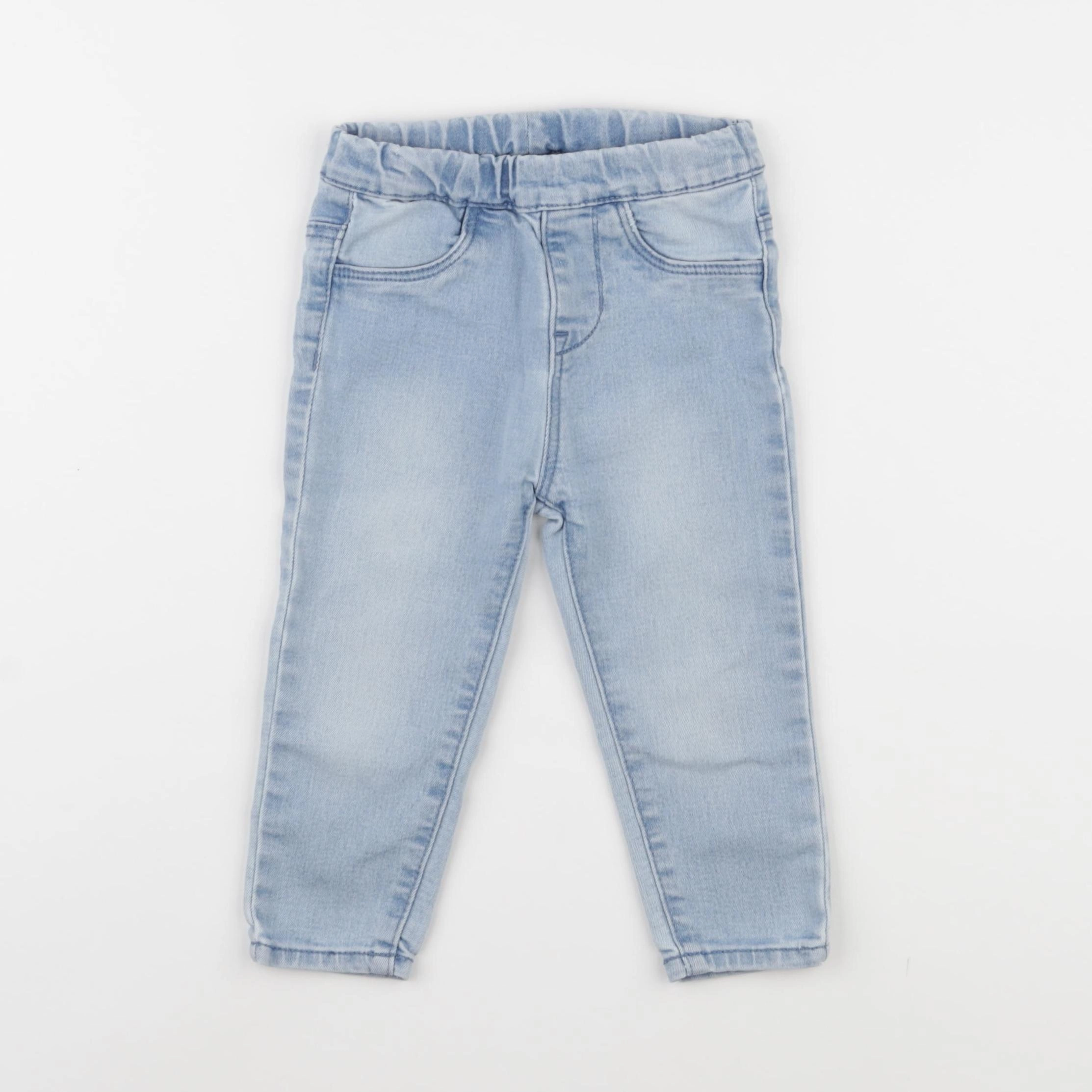 H&M - jegging bleu - 9/12 mois