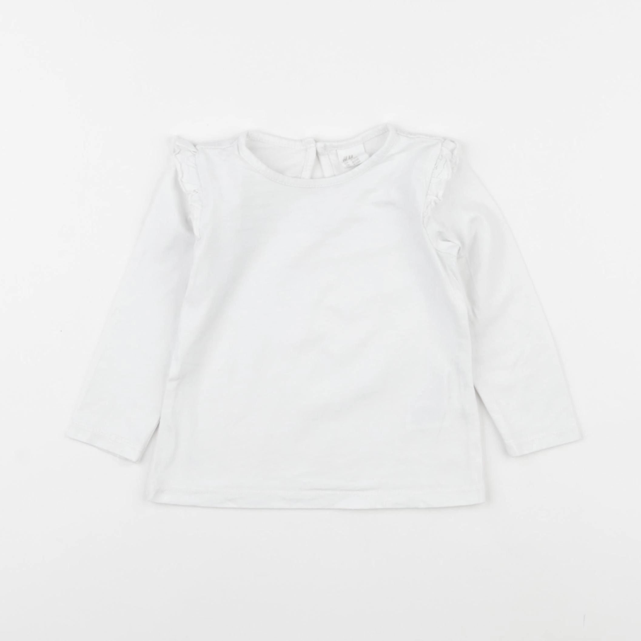 H&M - tee-shirt bleu, blanc - 9/12 mois