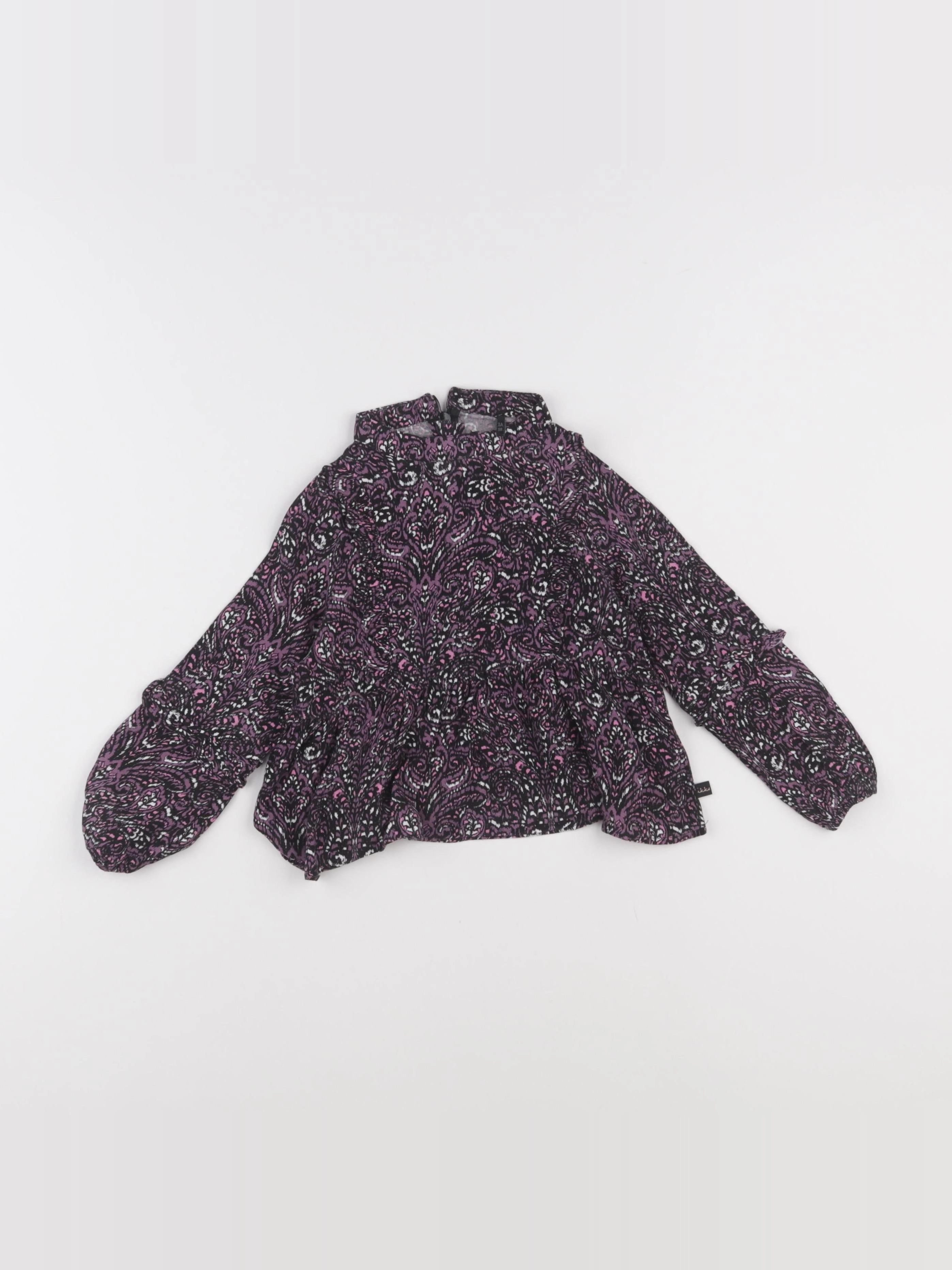 IKKS - blouse noir, violet - 3 ans