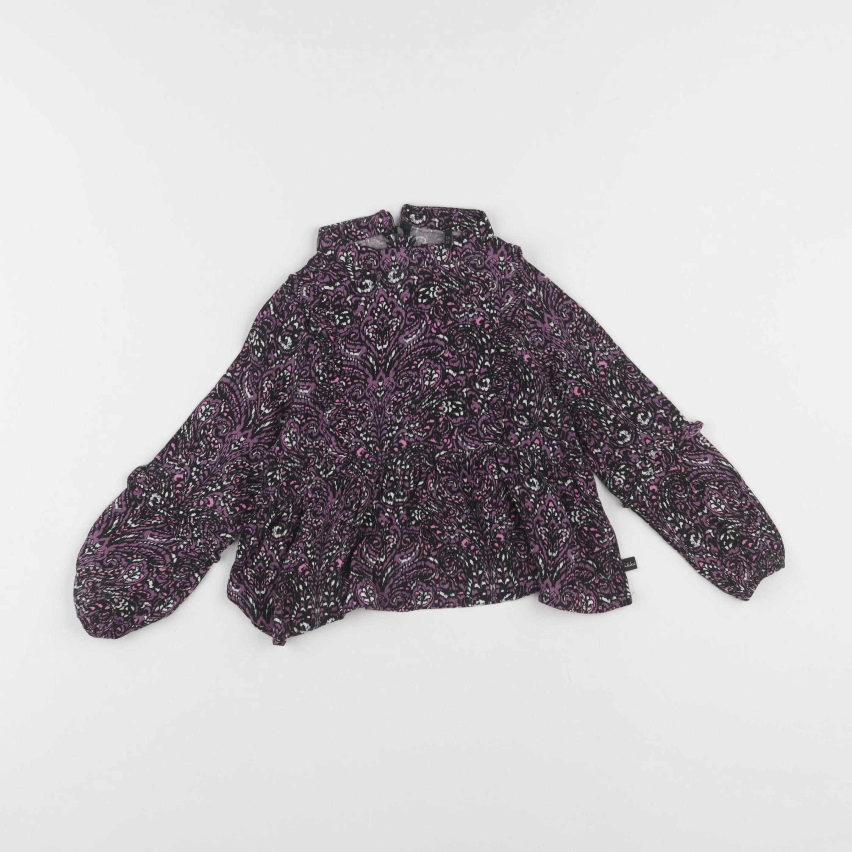 IKKS - blouse noir, violet - 3 ans