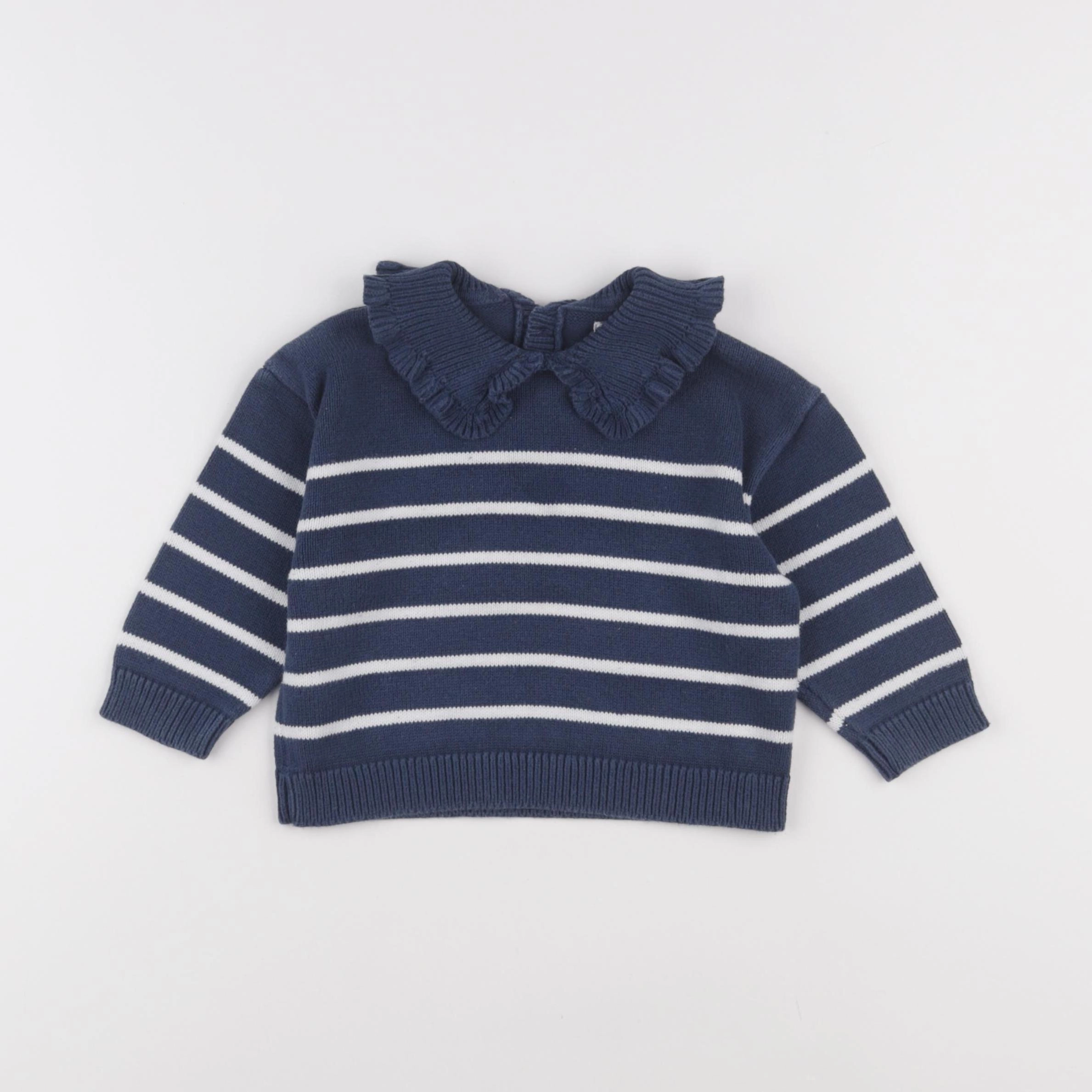 Vertbaudet - pull bleu - 18 mois
