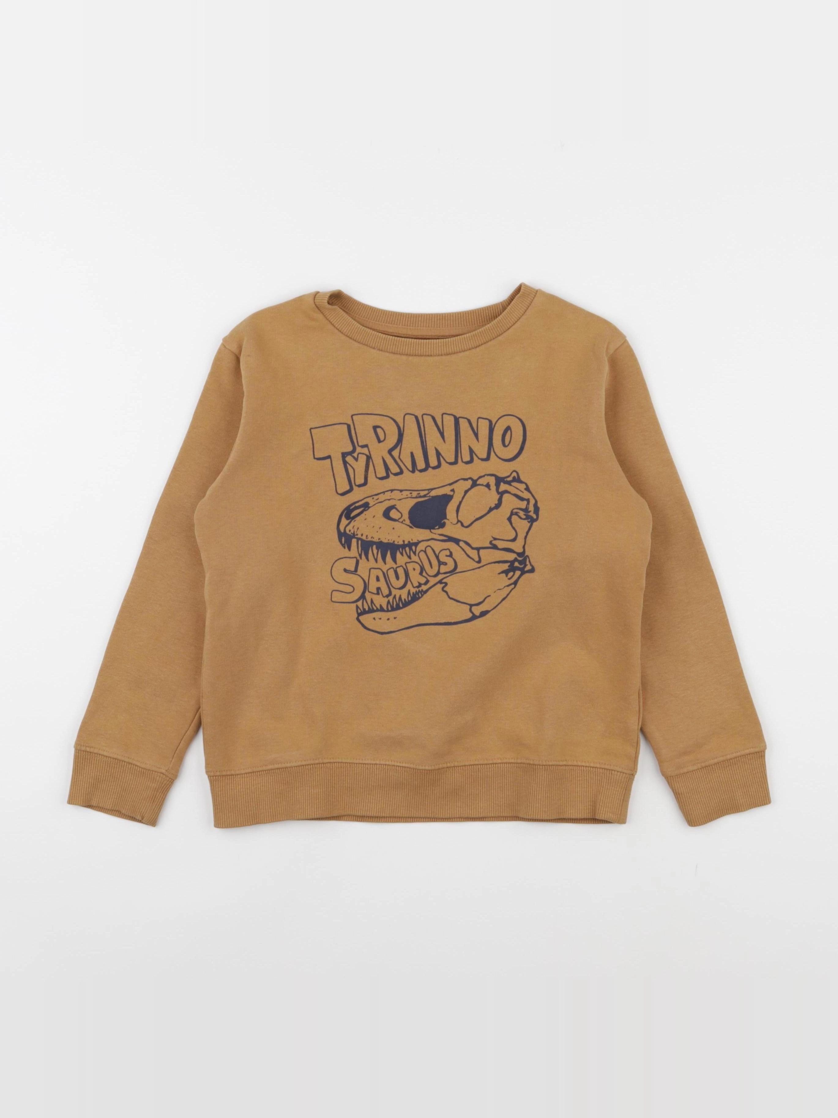 Vertbaudet - sweat marron - 8 ans