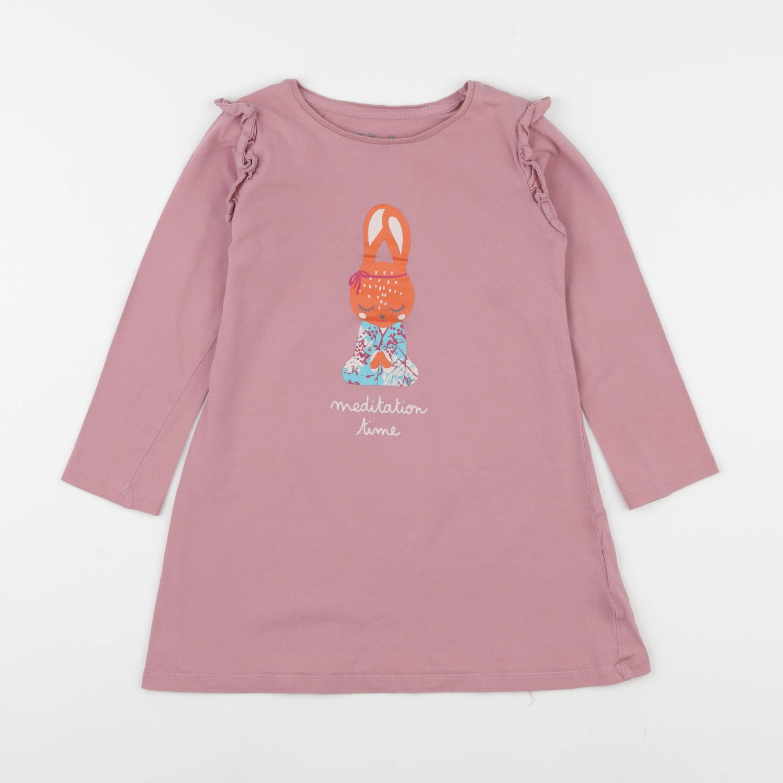 Vertbaudet - chemise de nuit coton rose - 5 ans
