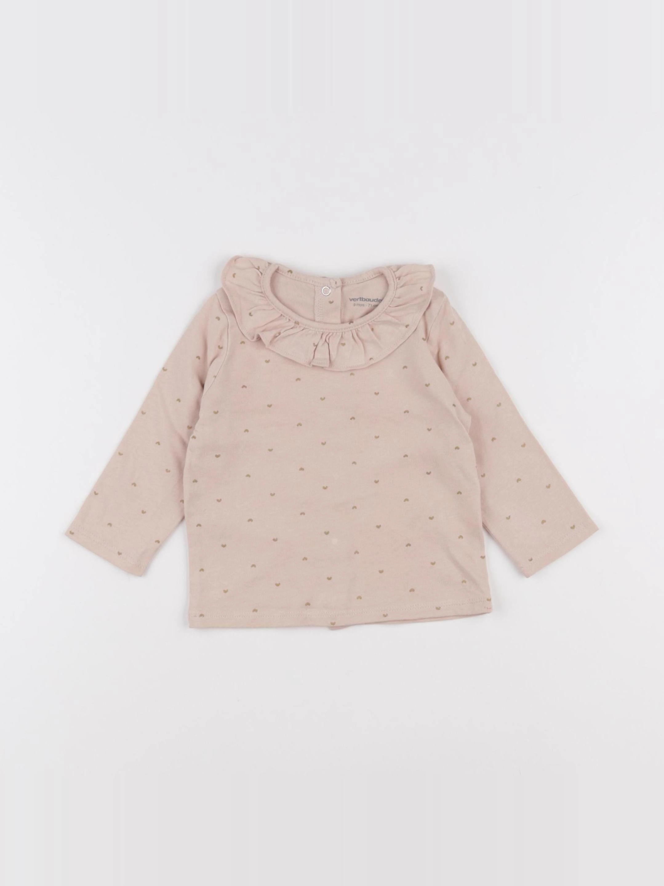 Vertbaudet - tee-shirt rose - 9 mois