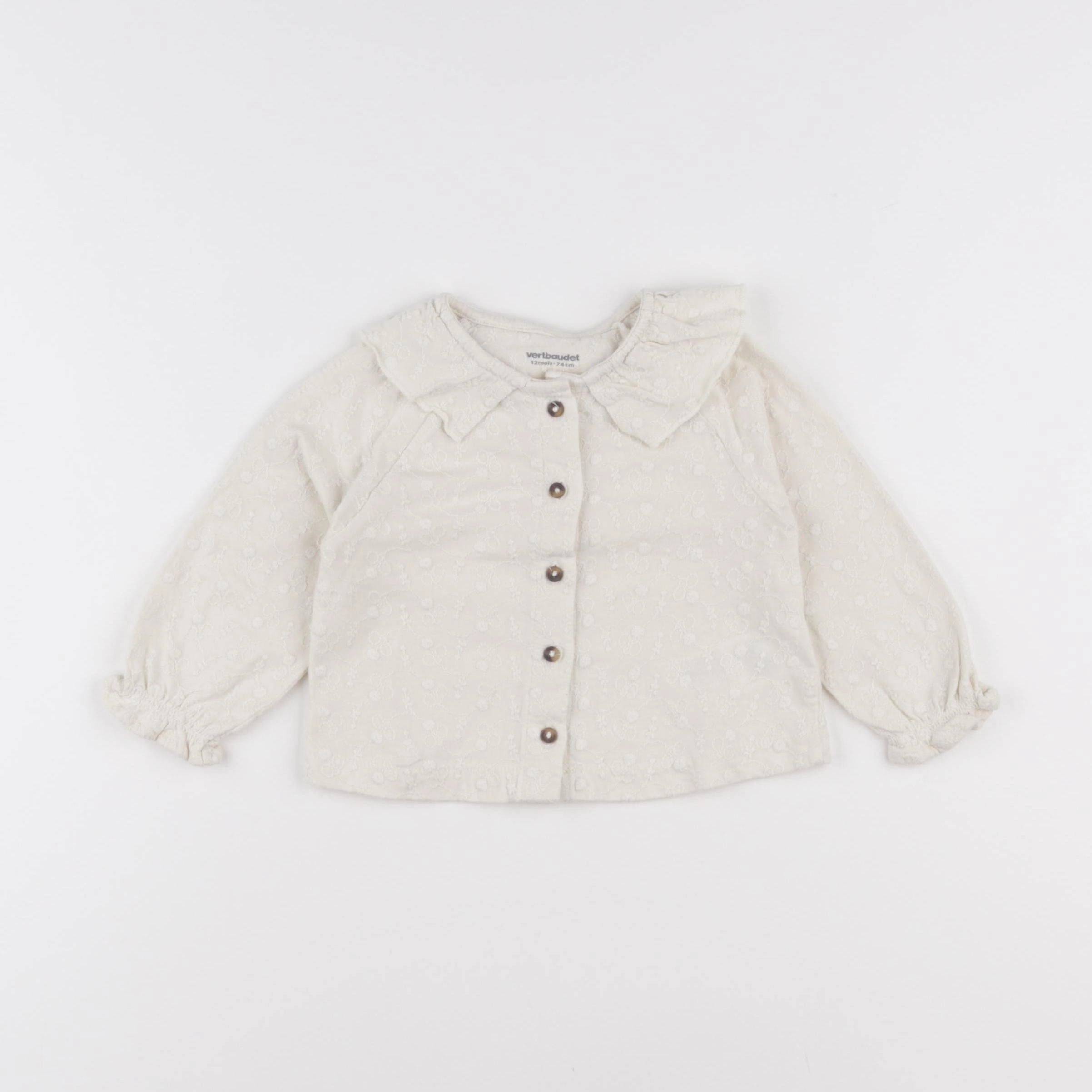 Vertbaudet - blouse beige - 12 mois