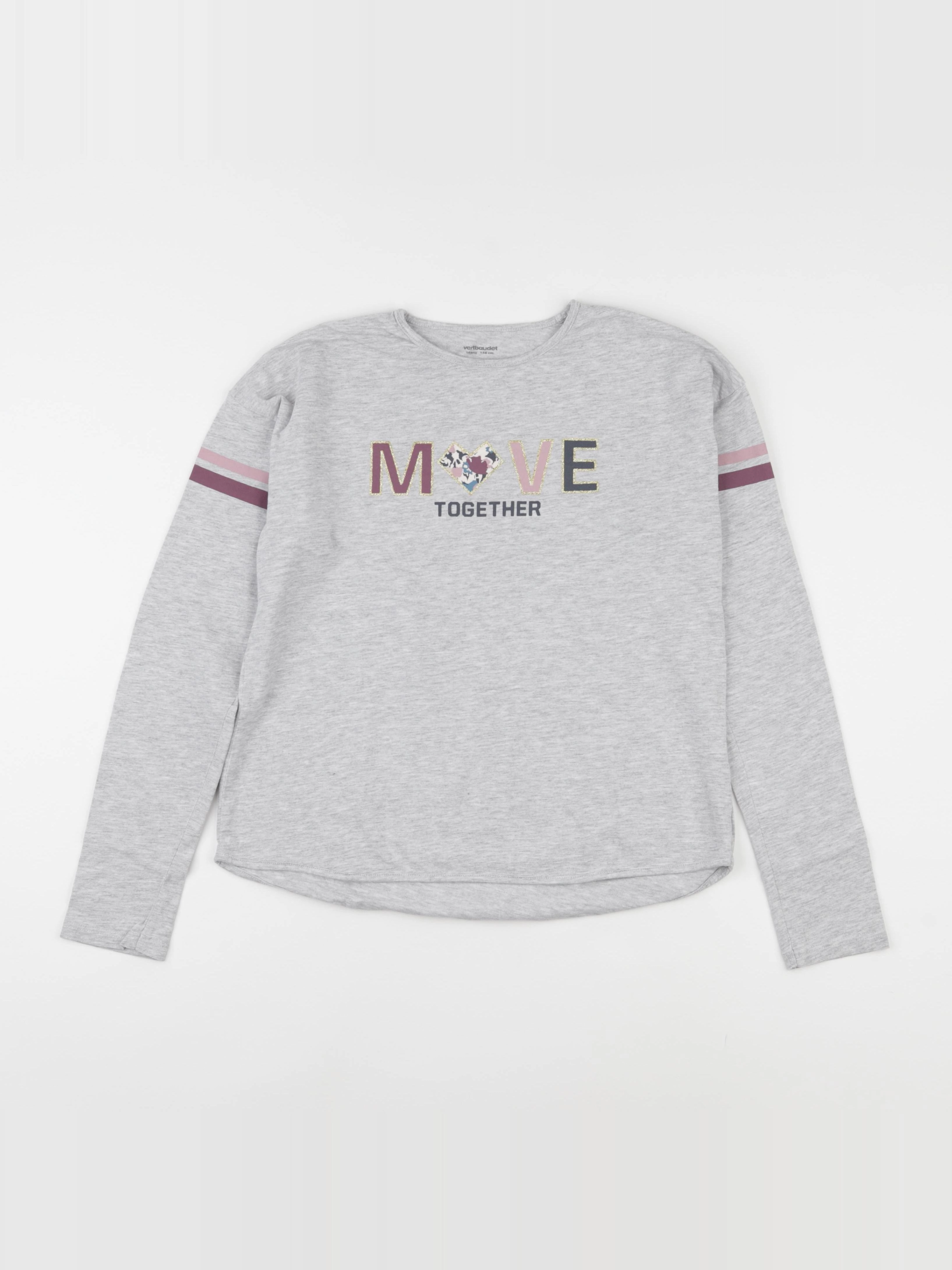 Vertbaudet - tee-shirt gris - 14 ans