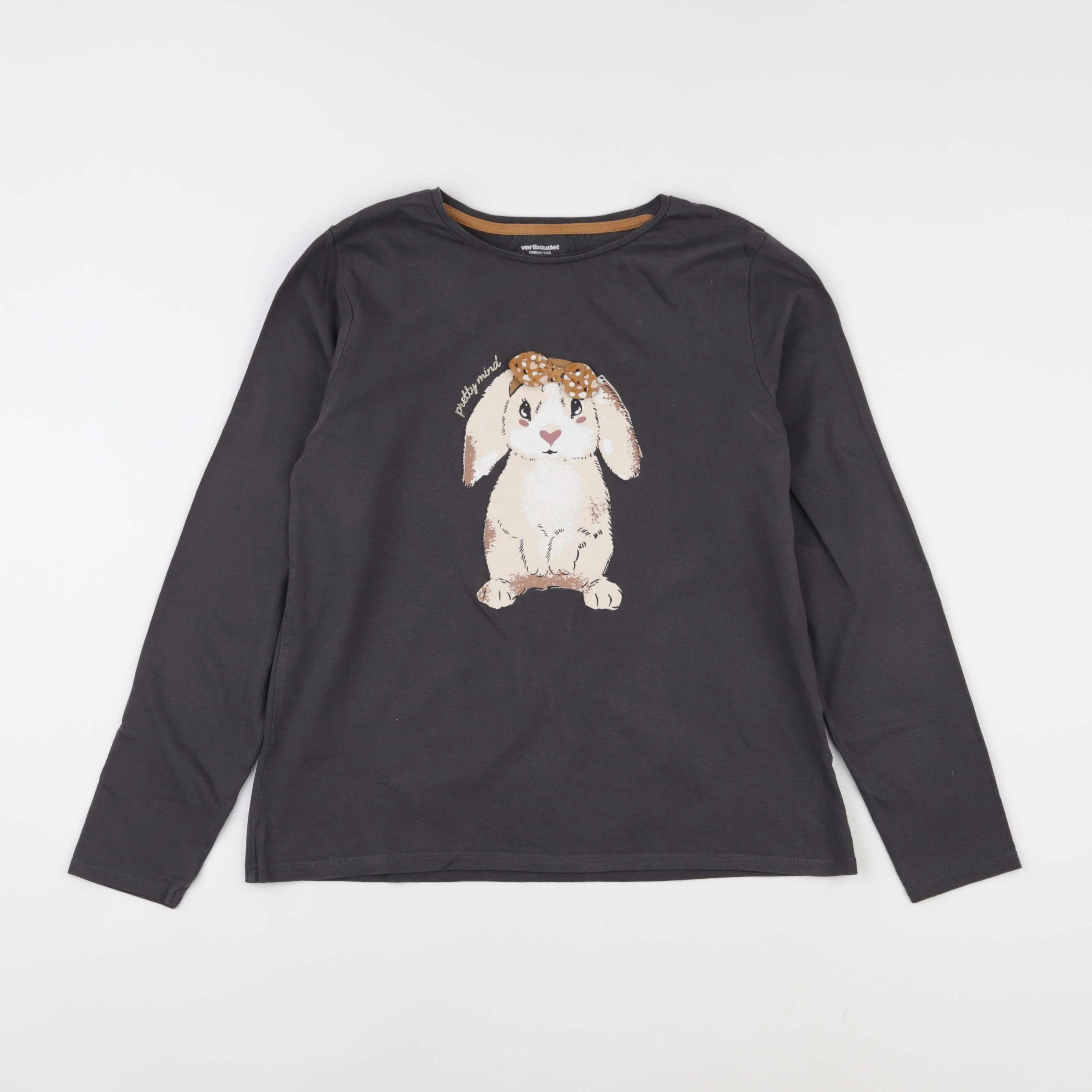 Vertbaudet - tee-shirt gris - 14 ans