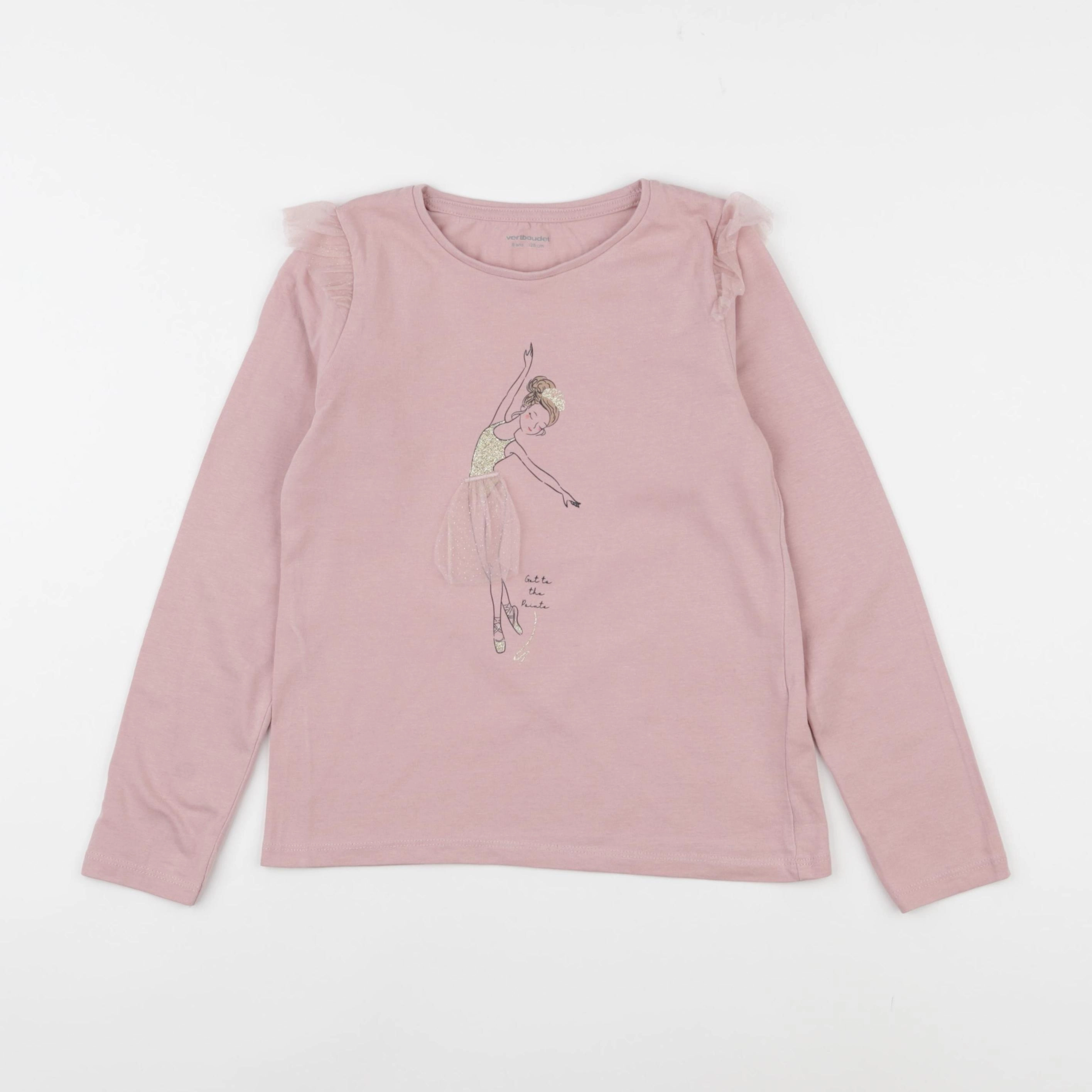 Vertbaudet - tee-shirt rose - 8 ans