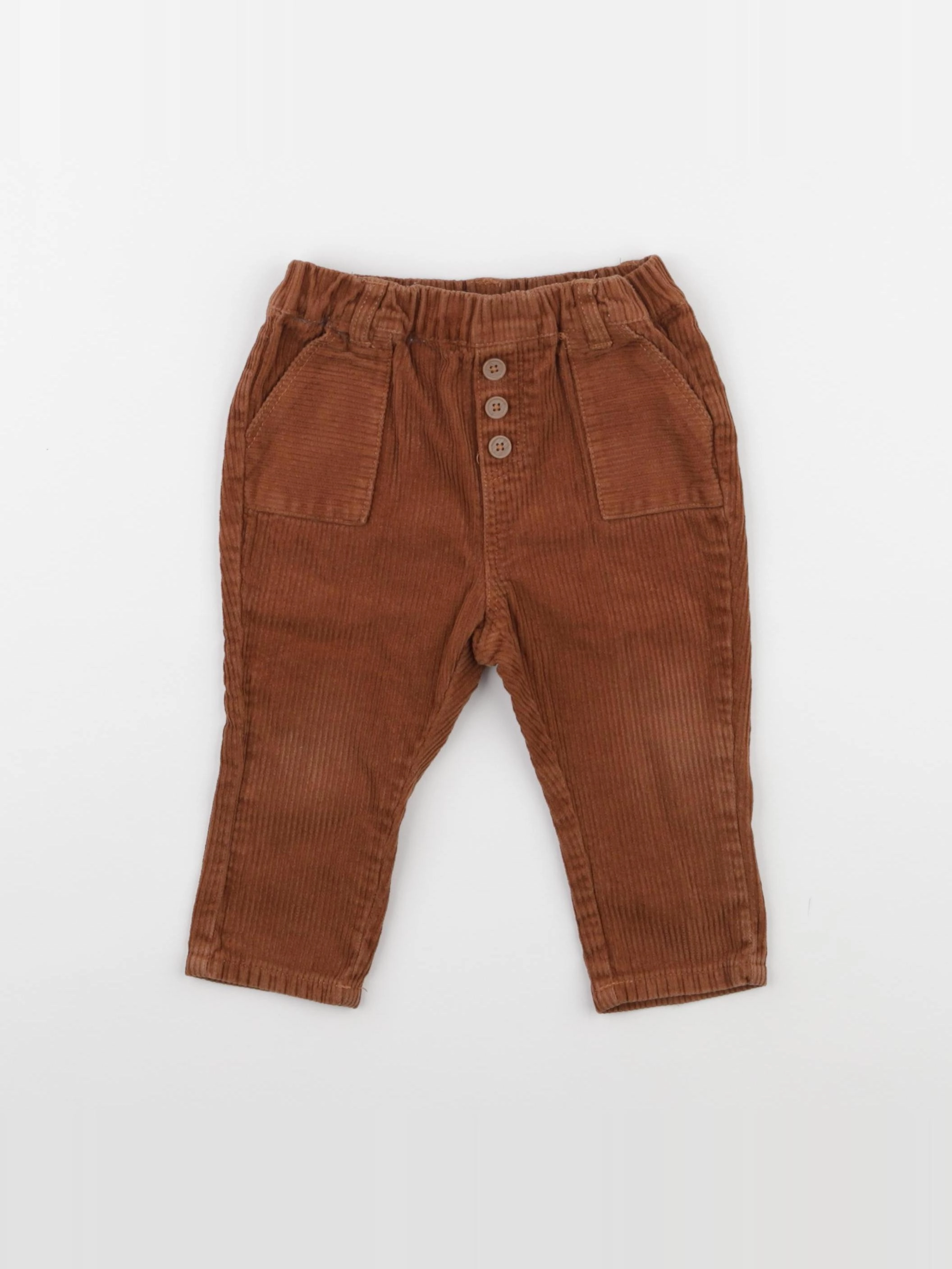 Vertbaudet - pantalon marron - 12 mois