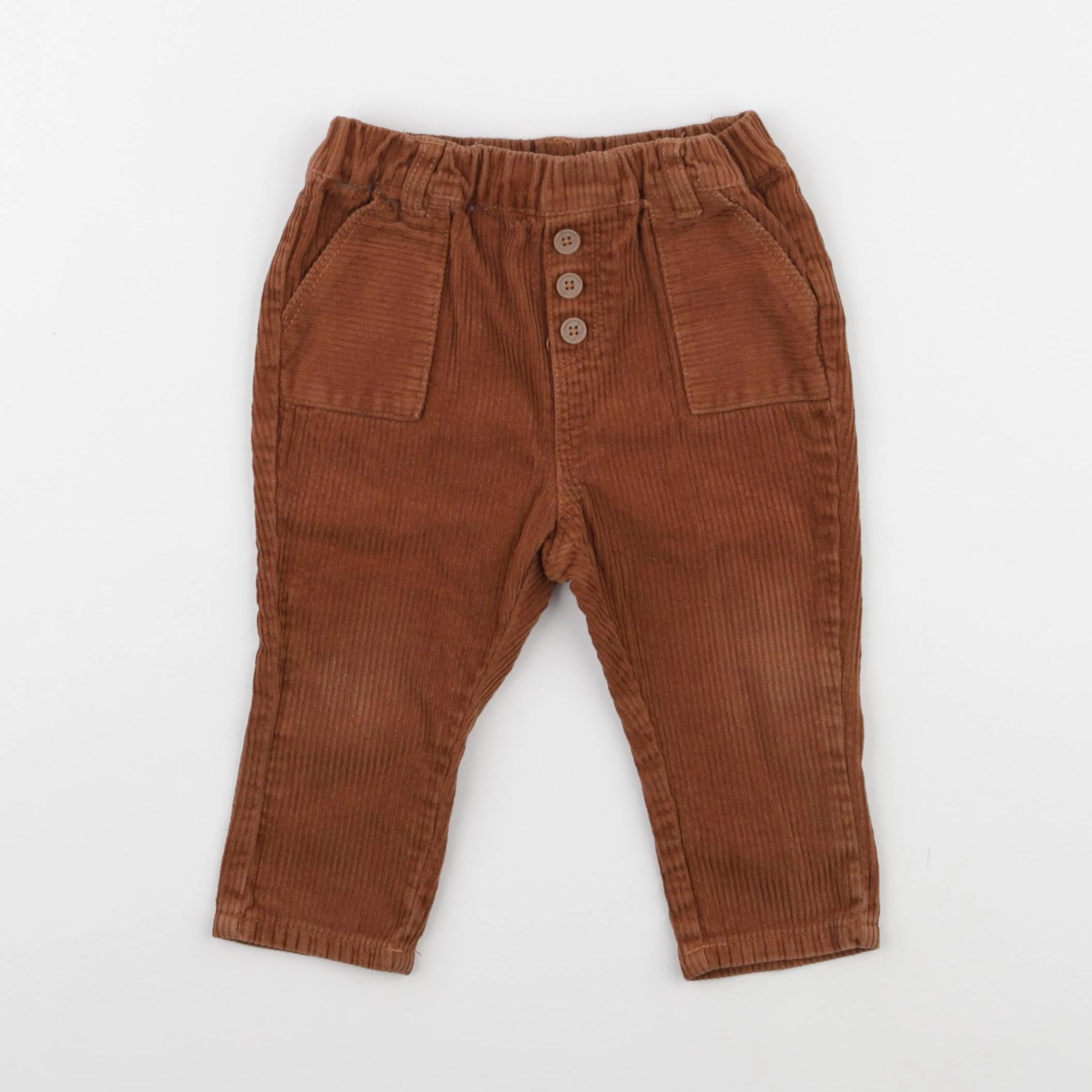 Vertbaudet - pantalon marron - 12 mois