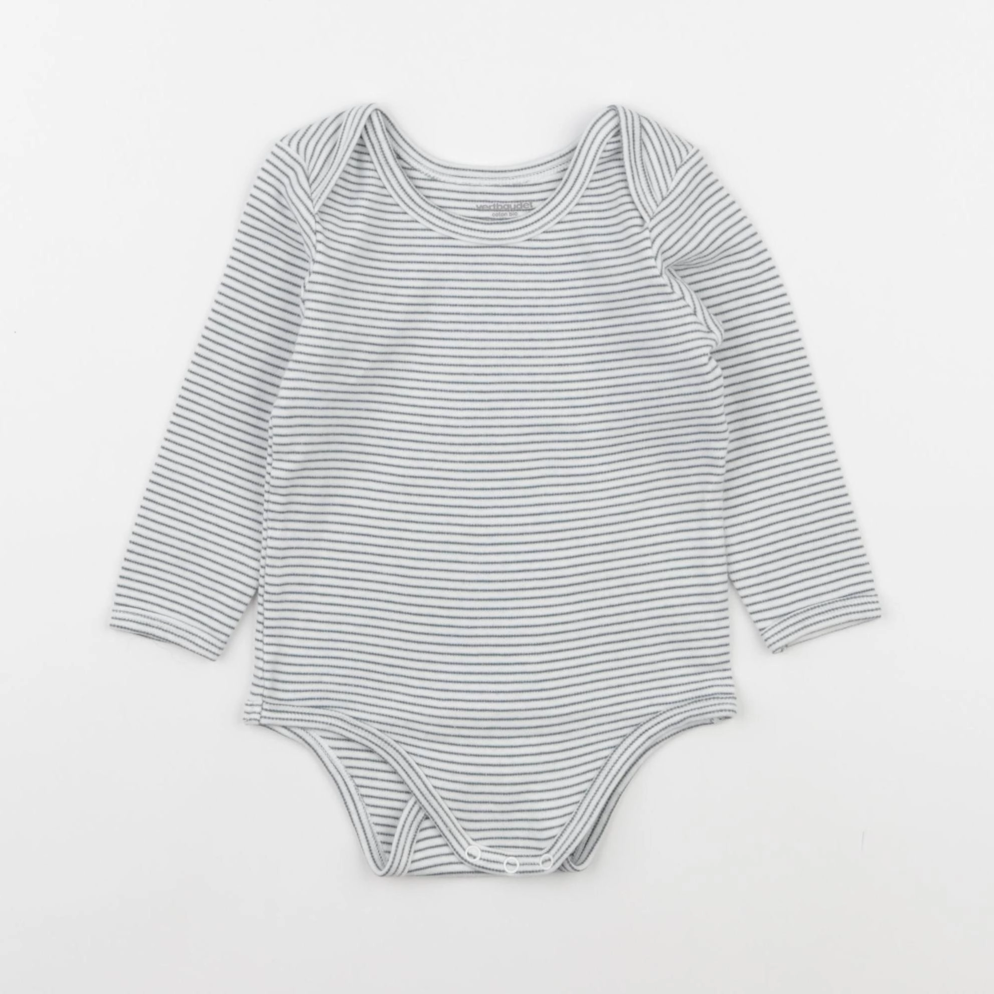Vertbaudet - body bleu, blanc - 18 mois