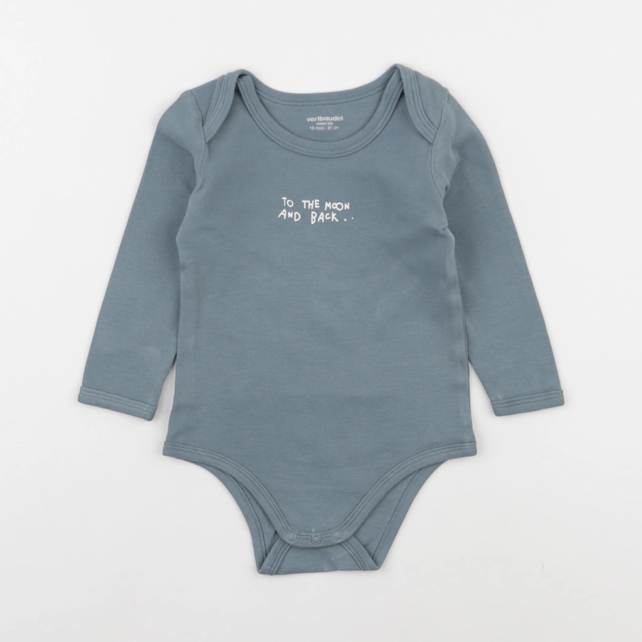 Vertbaudet - body bleu - 18 mois