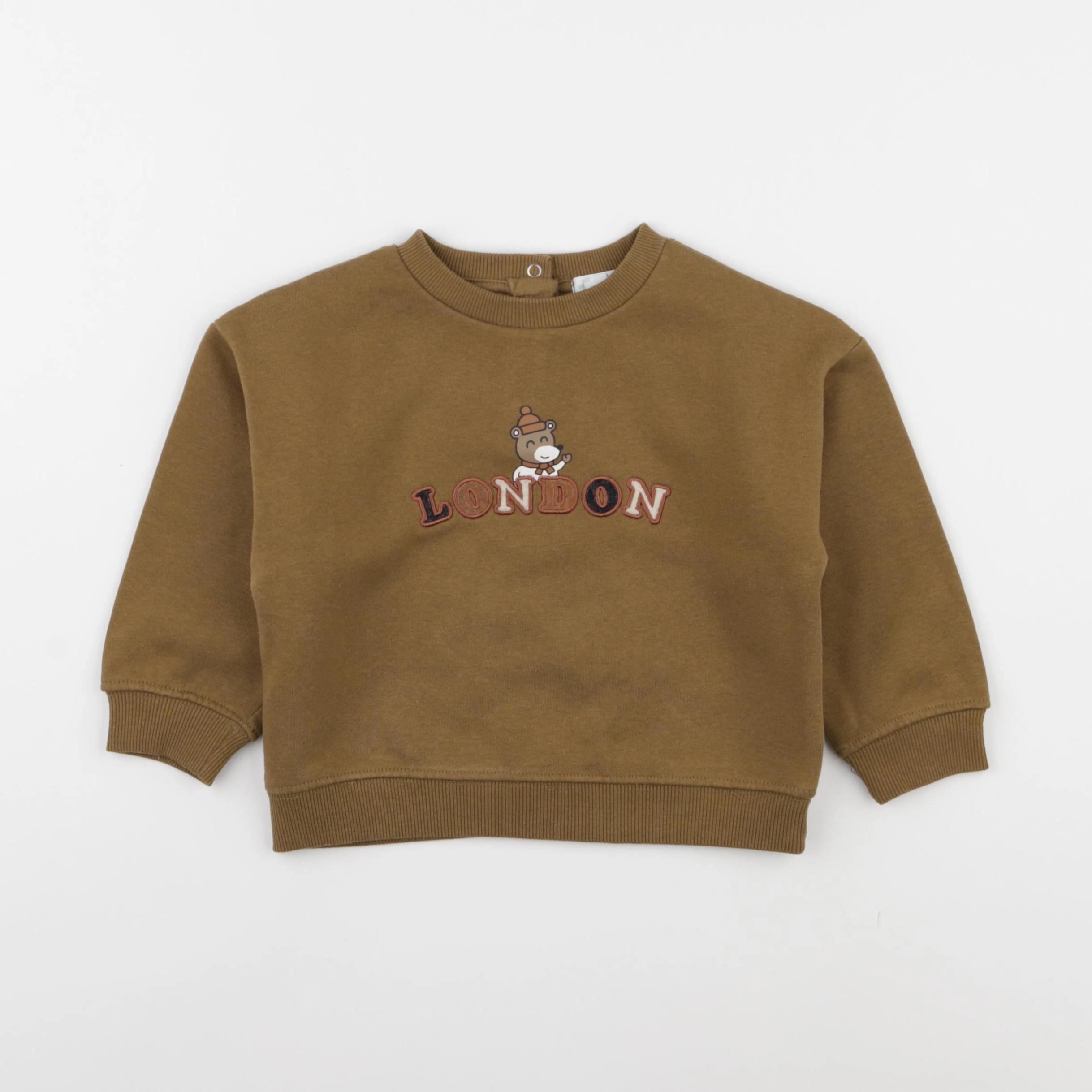 Vertbaudet - sweat marron - 24 mois