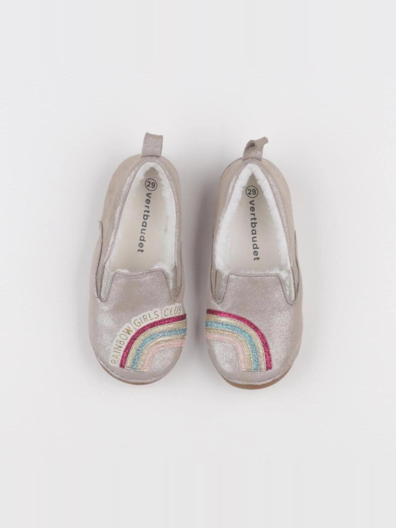 Vertbaudet - chaussons gris, argent - pointure 29