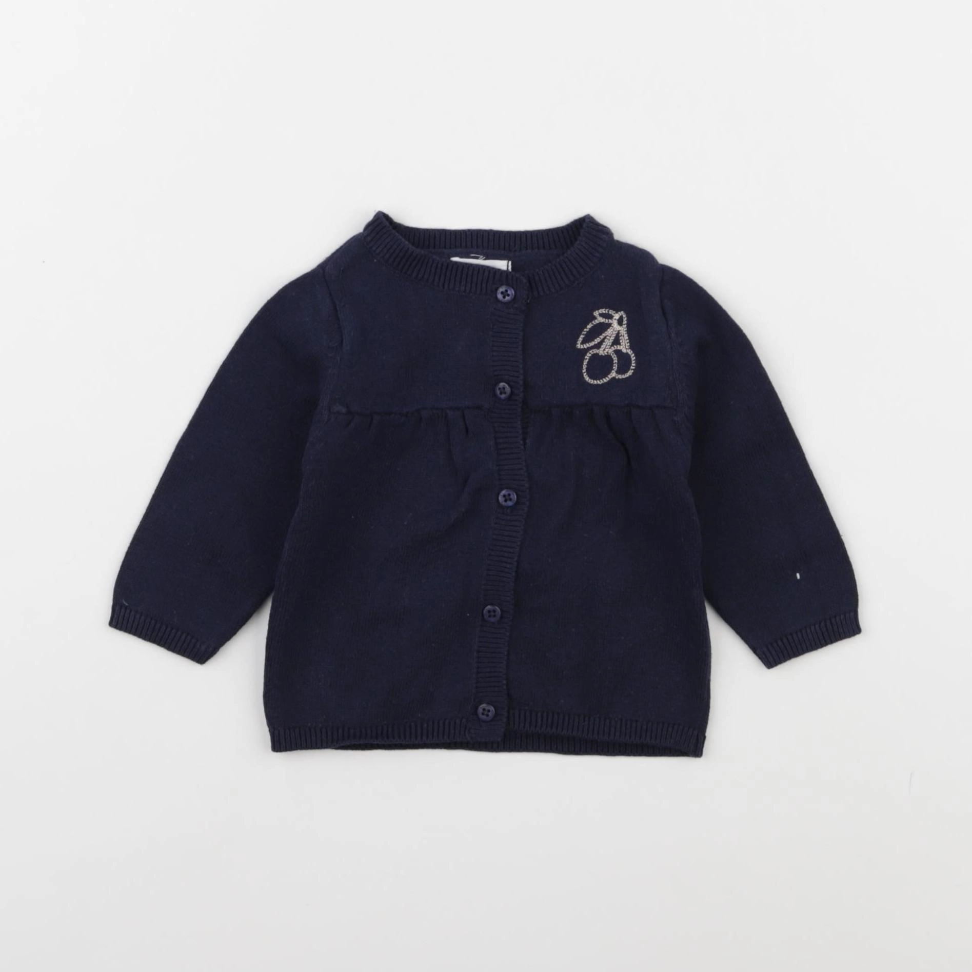 Vertbaudet - gilet bleu - 3 mois