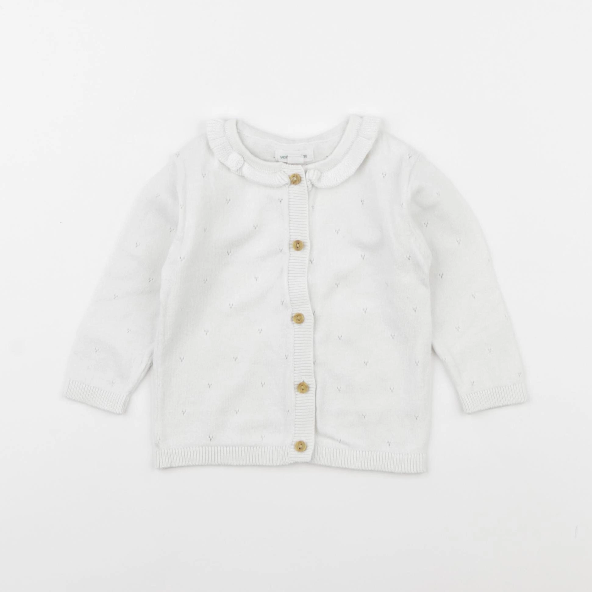 Vertbaudet - gilet blanc - 3 mois
