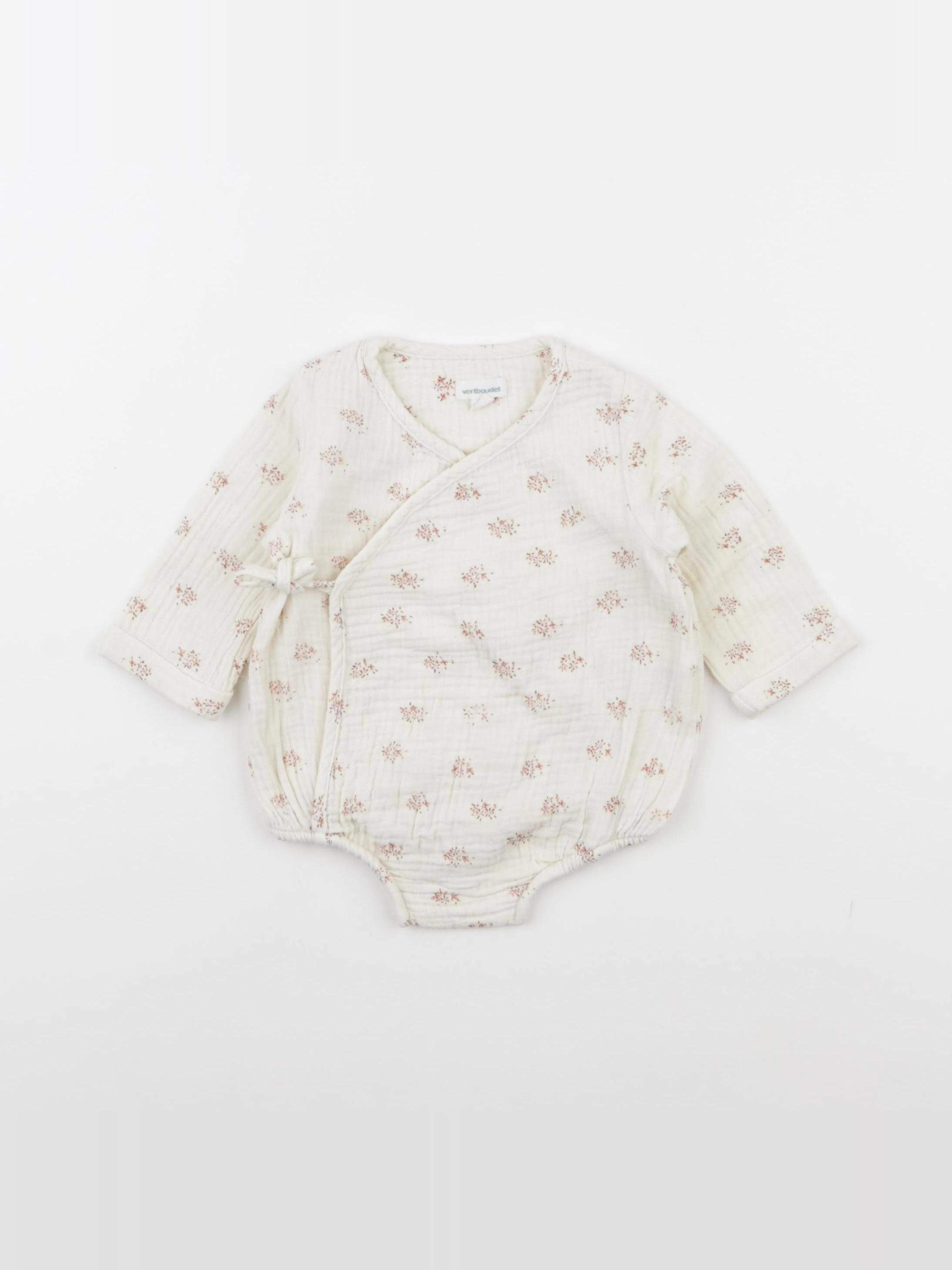 Vertbaudet - combinaison beige - 3 mois