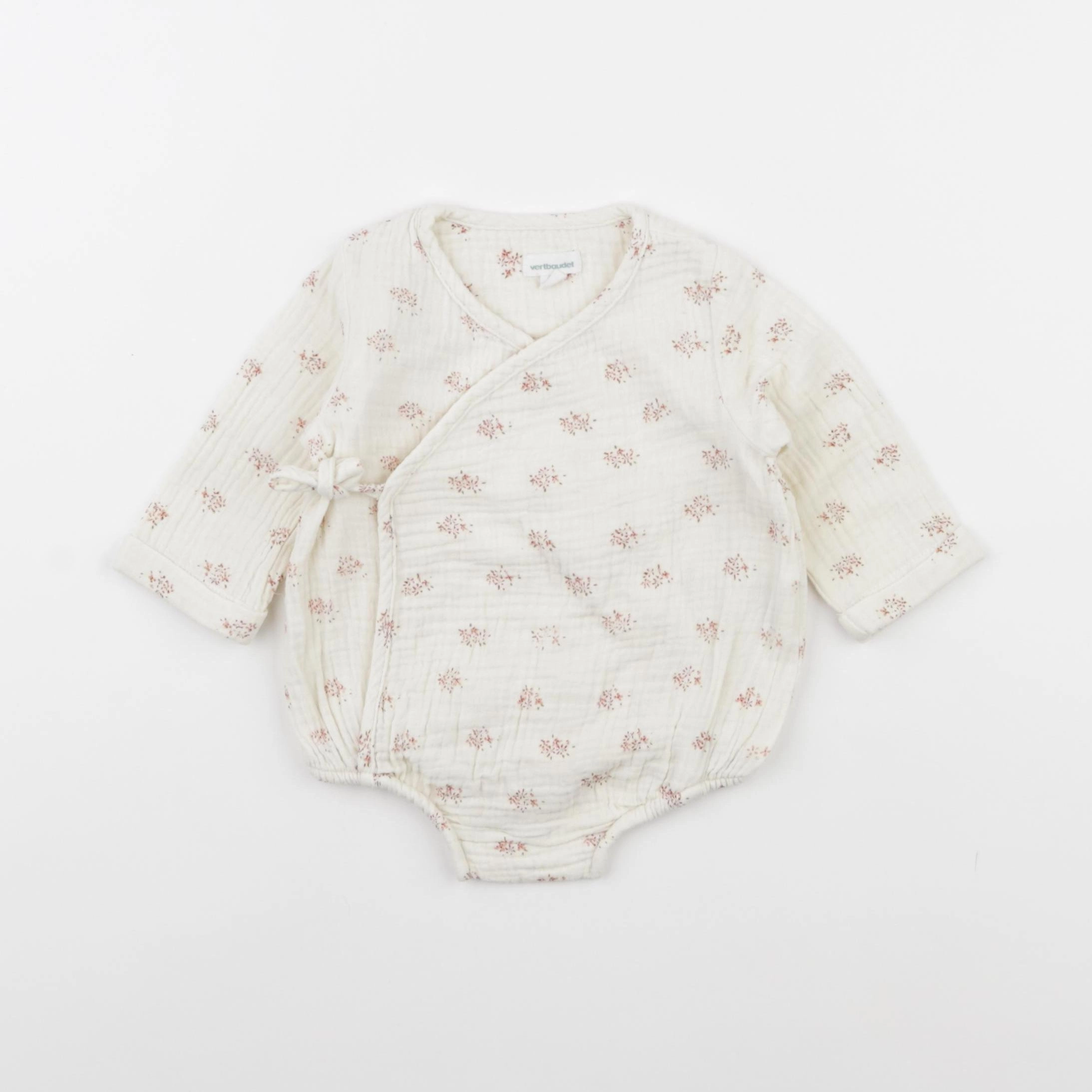 Vertbaudet - combinaison beige - 3 mois