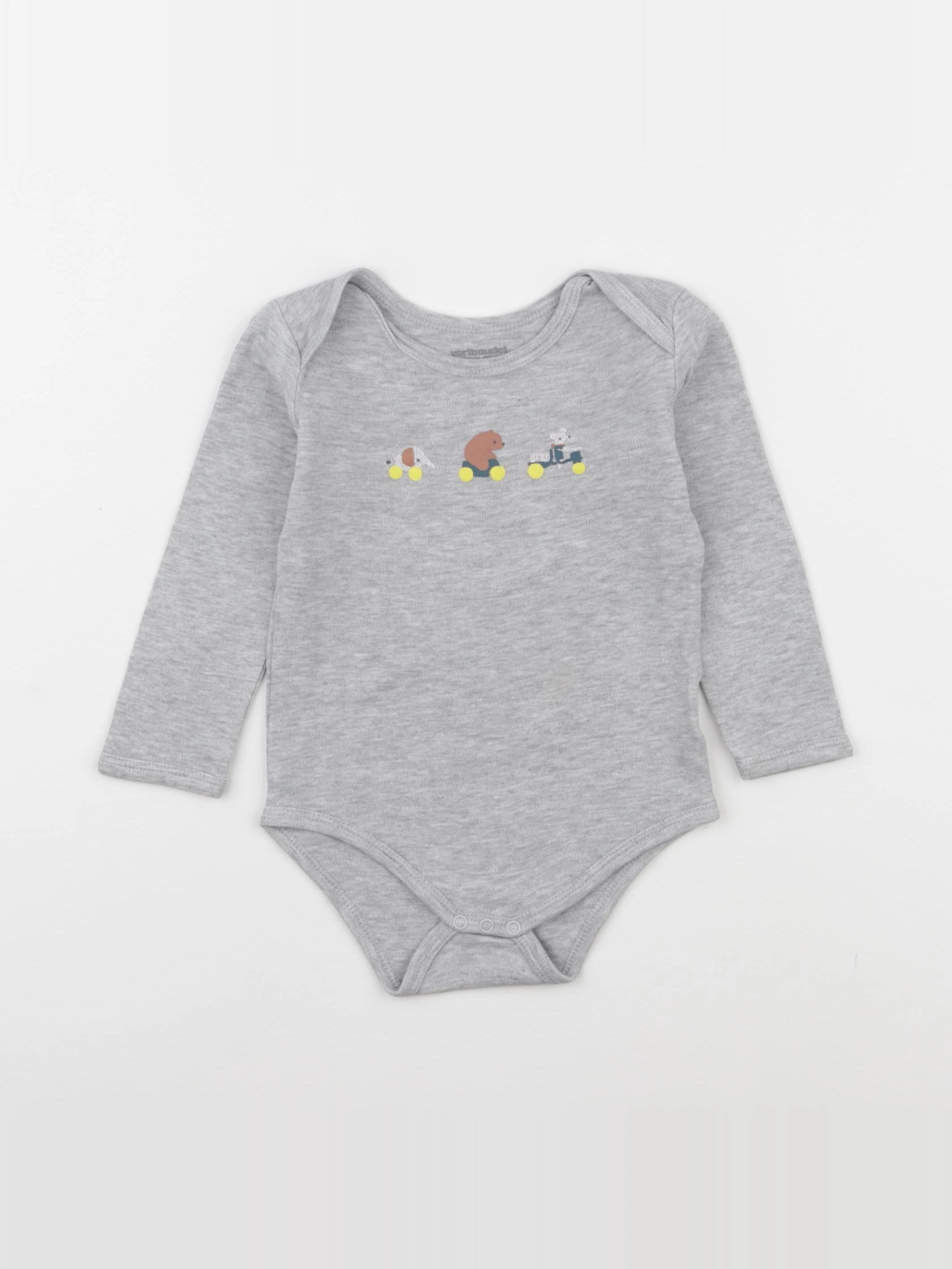Vertbaudet - body gris - 24 mois