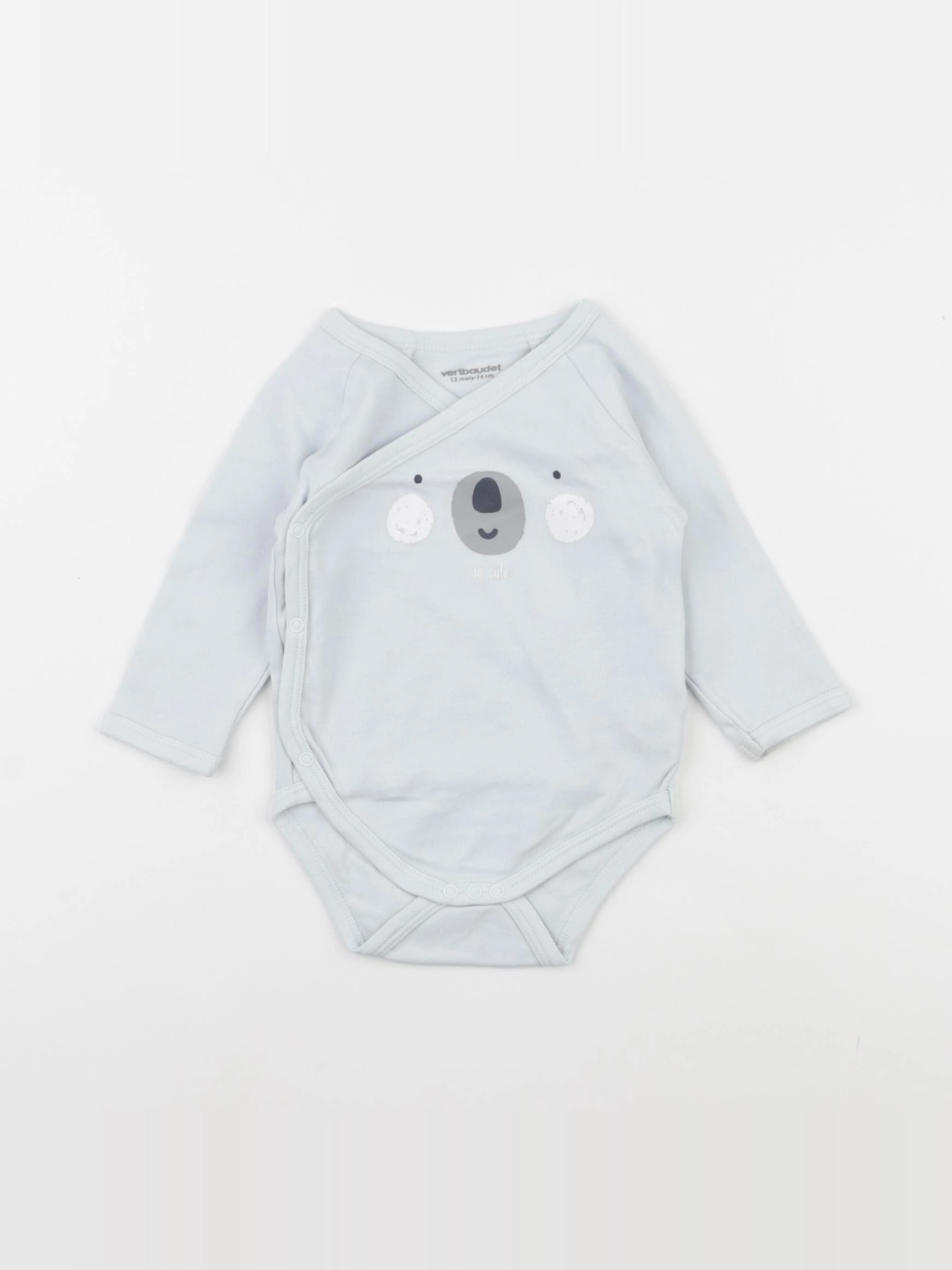 Vertbaudet - body bleu - 12 mois