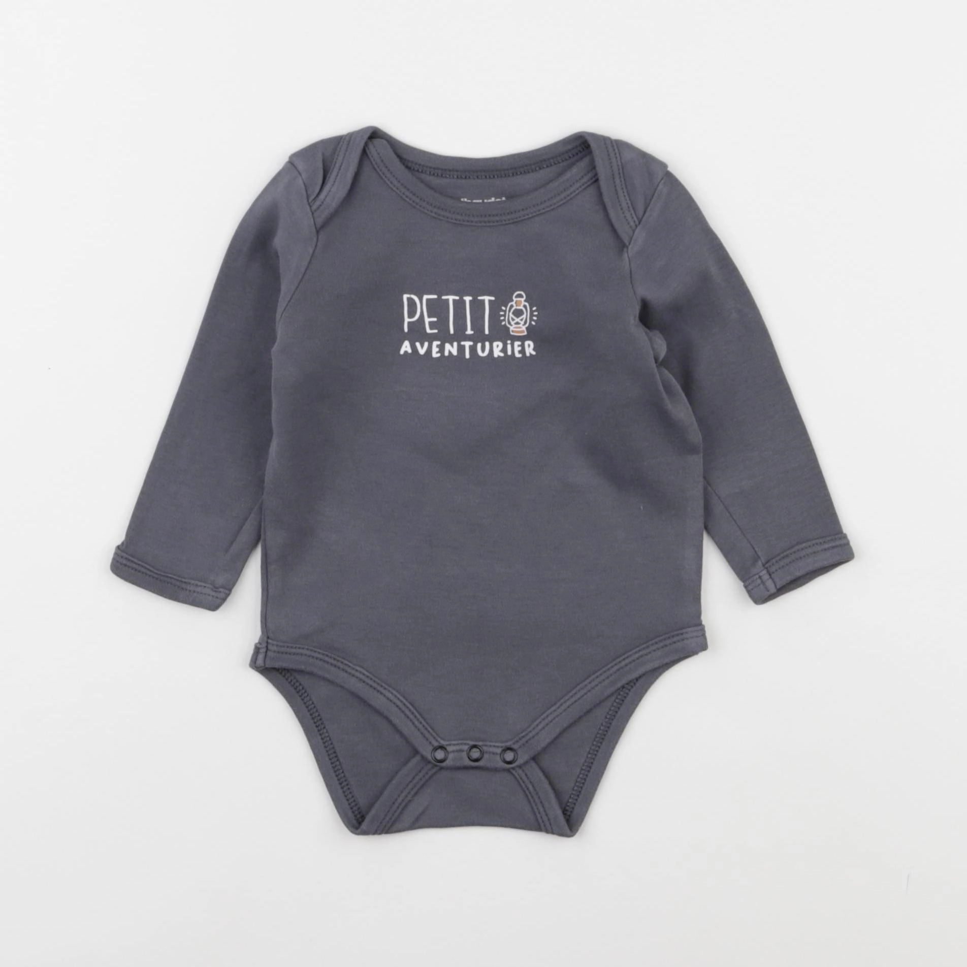 Vertbaudet - body gris - 6 mois