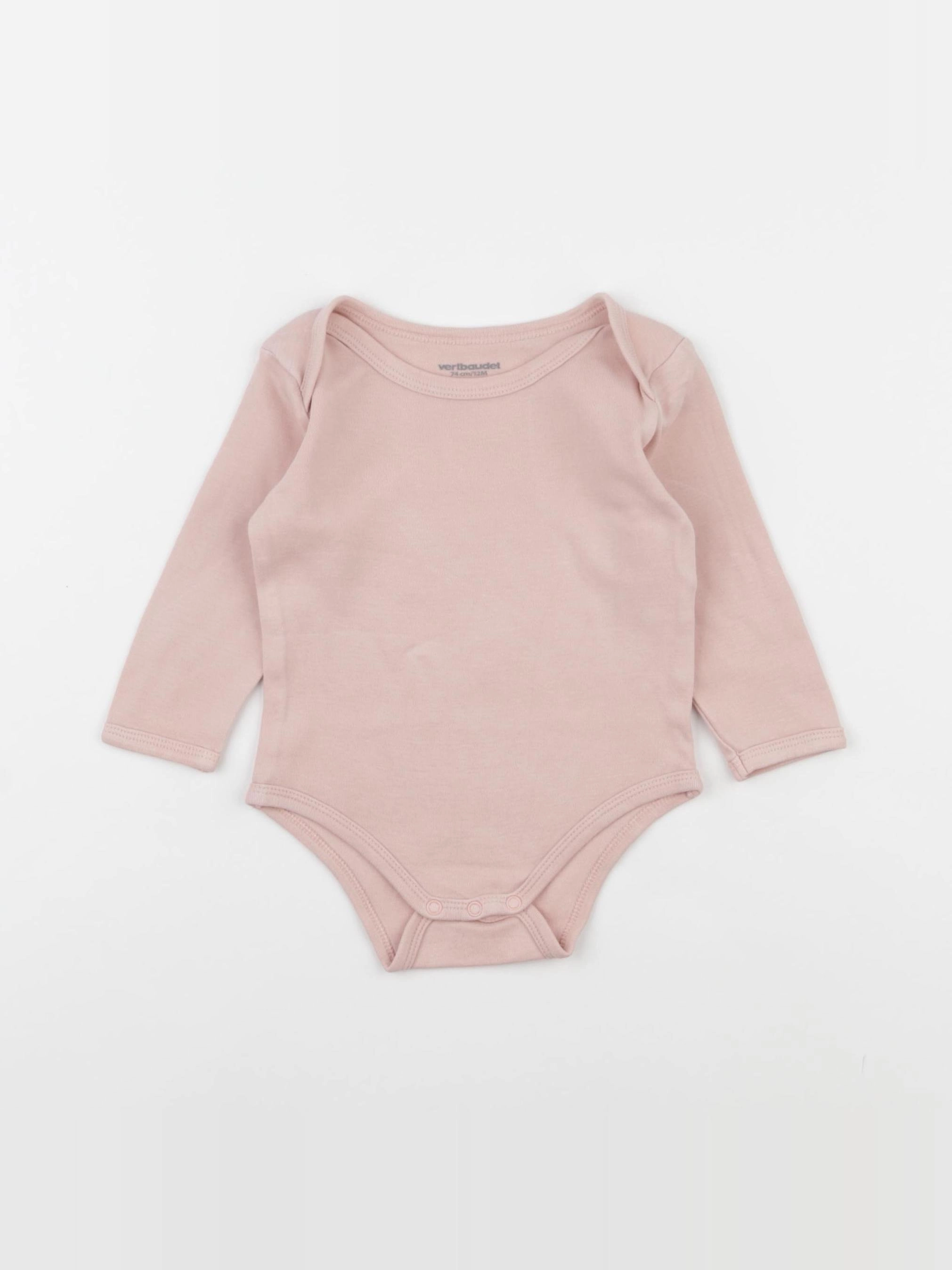 Vertbaudet - body rose - 12 mois