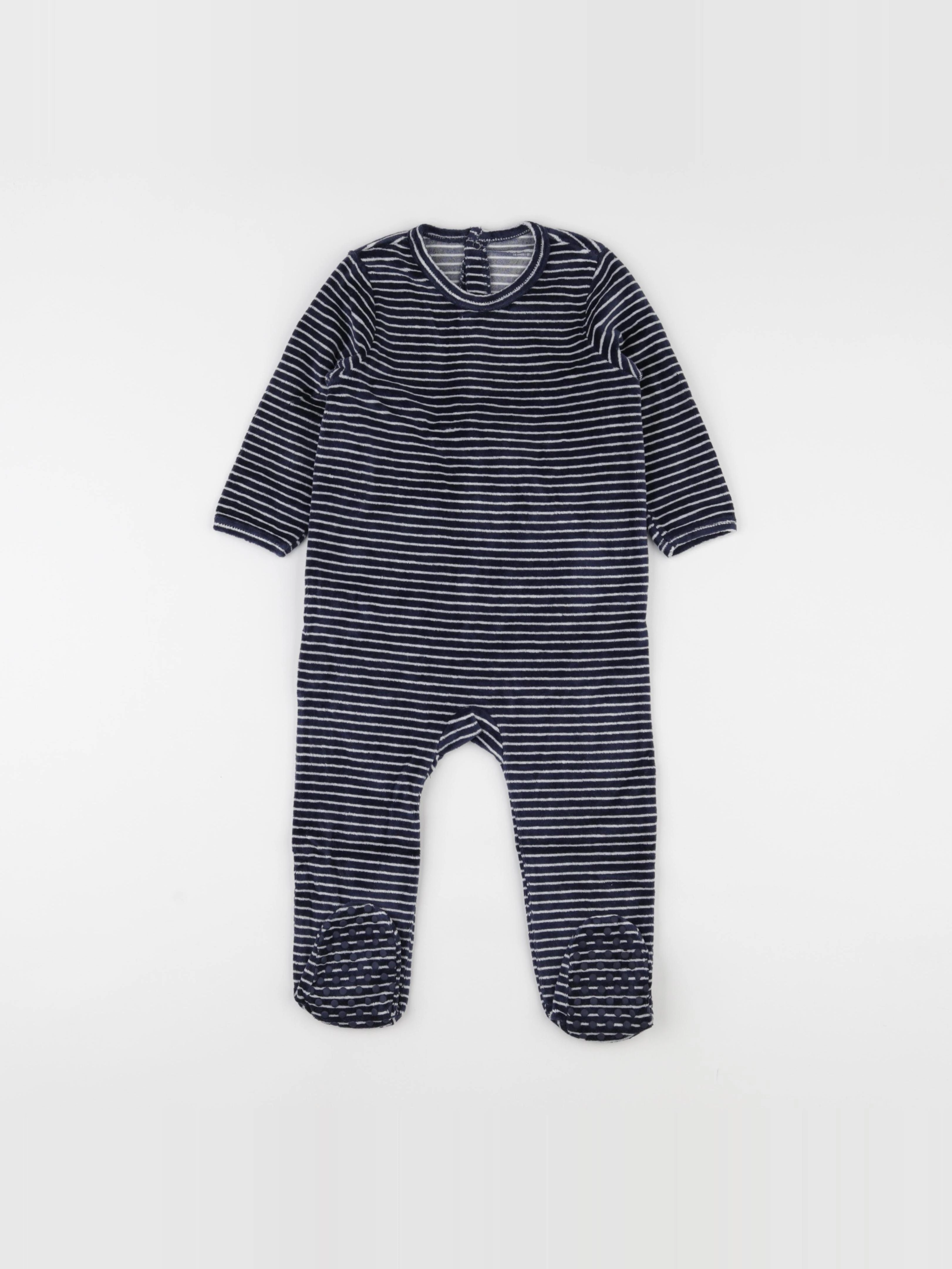Vertbaudet - pyjama velours bleu - 18 mois
