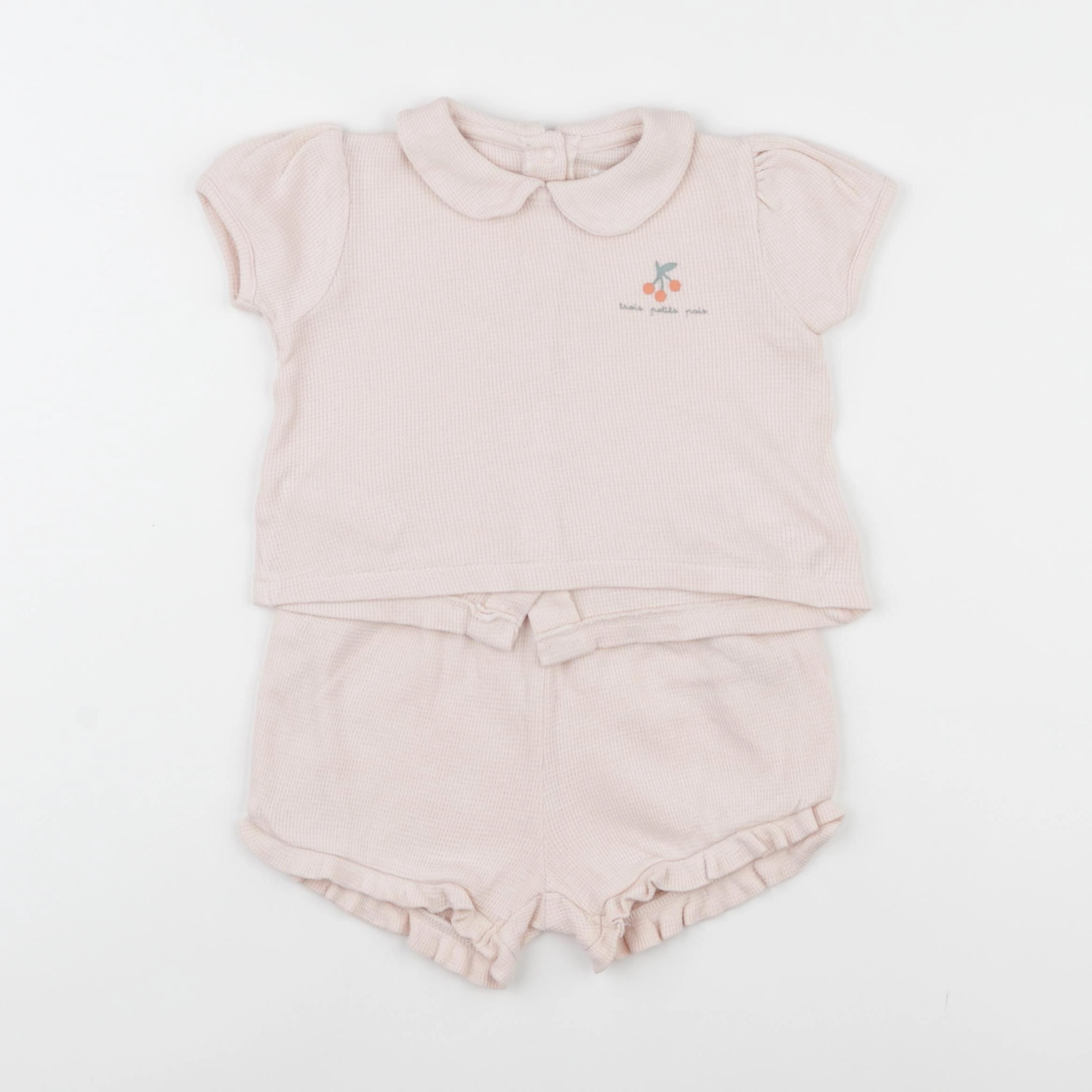 Vertbaudet - pyjama coton rose - 12 mois
