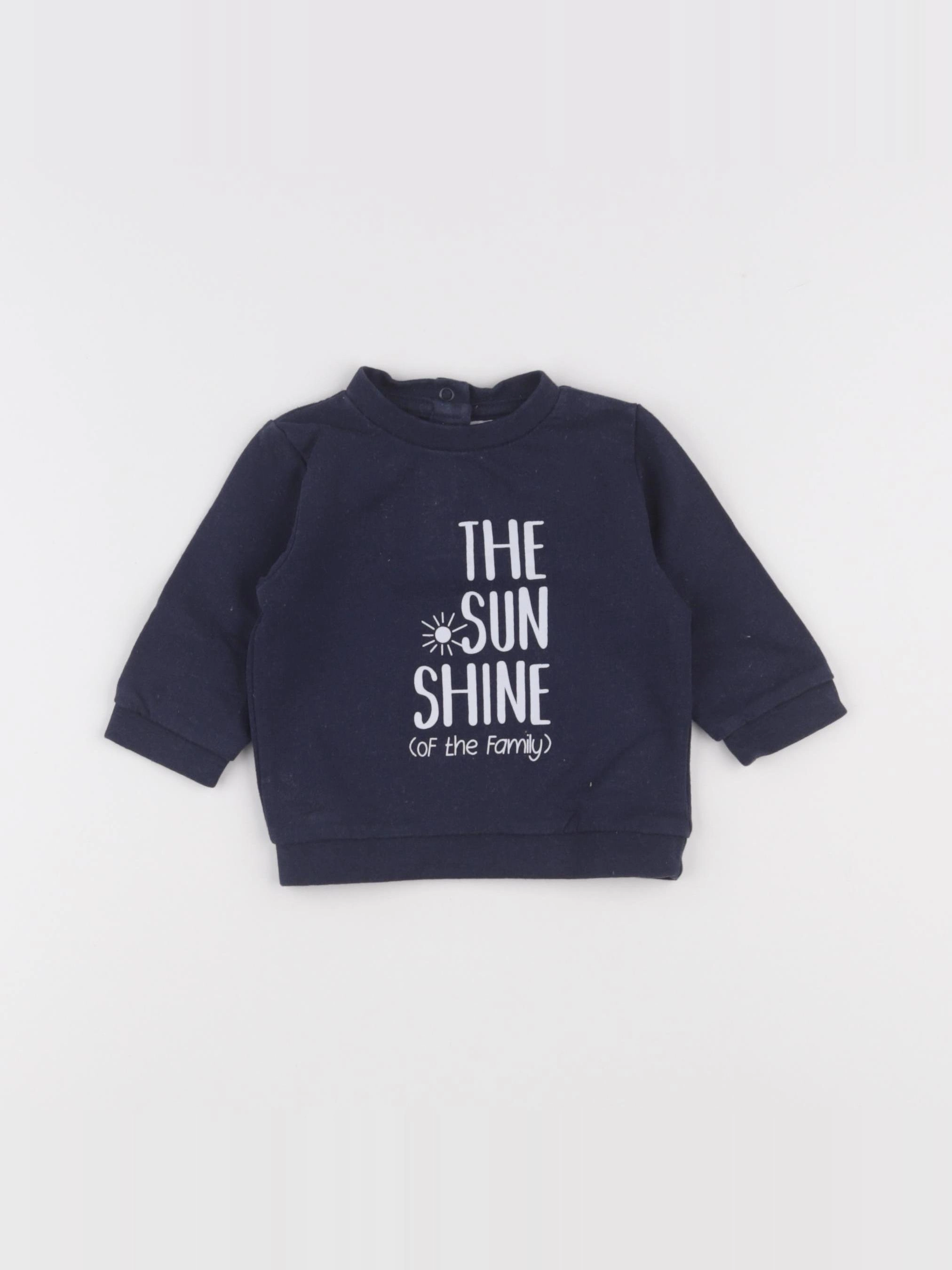 Vertbaudet - sweat bleu - 3 mois