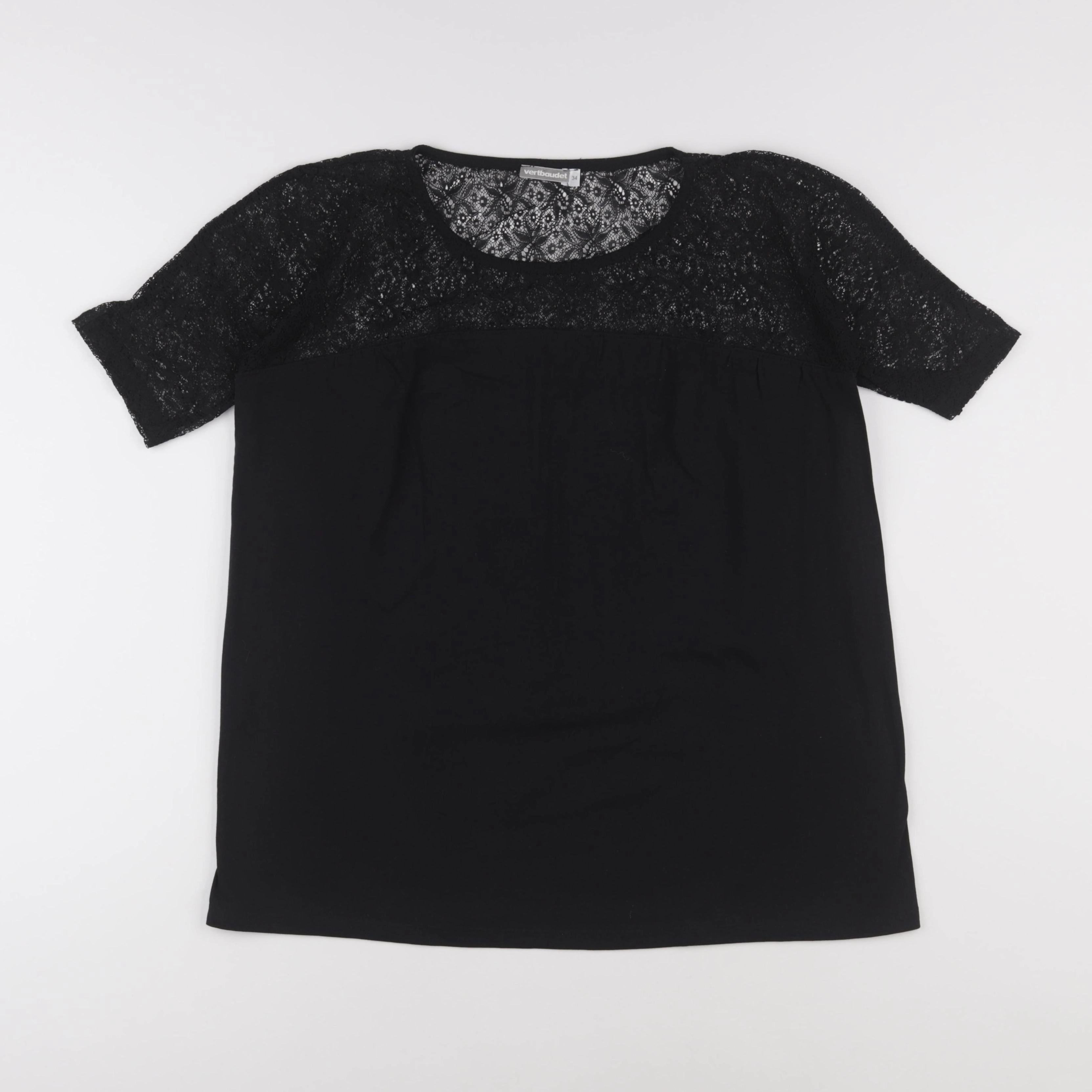 Vertbaudet - tee-shirt grossesse noir - 34