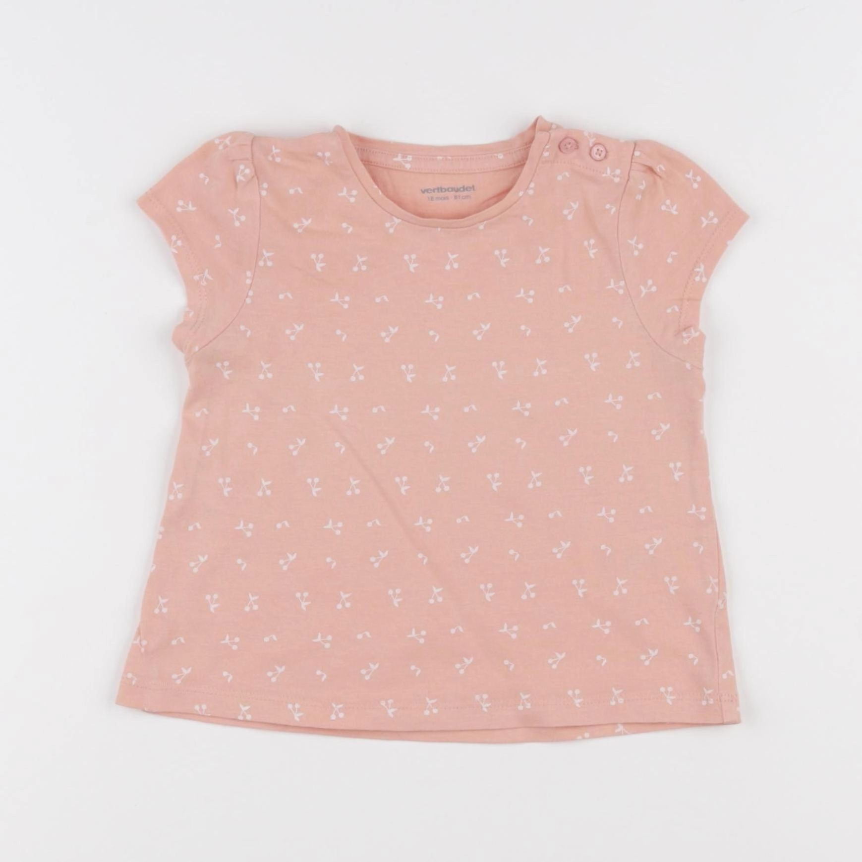 Vertbaudet - tee-shirt rose - 18 mois
