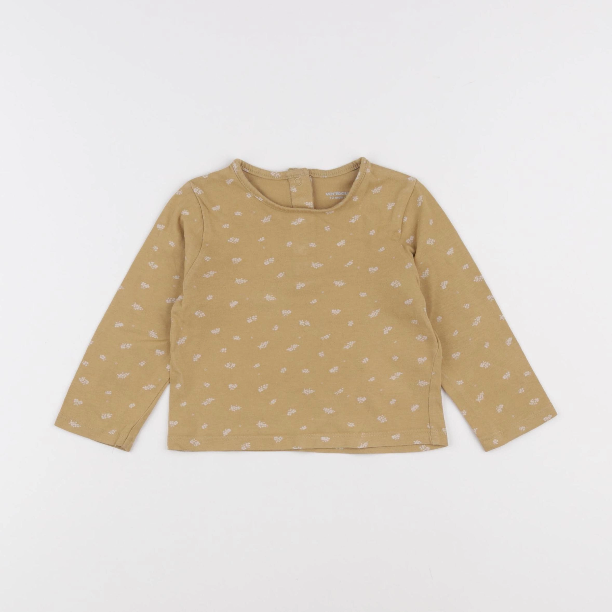 Vertbaudet - tee-shirt marron - 12 mois