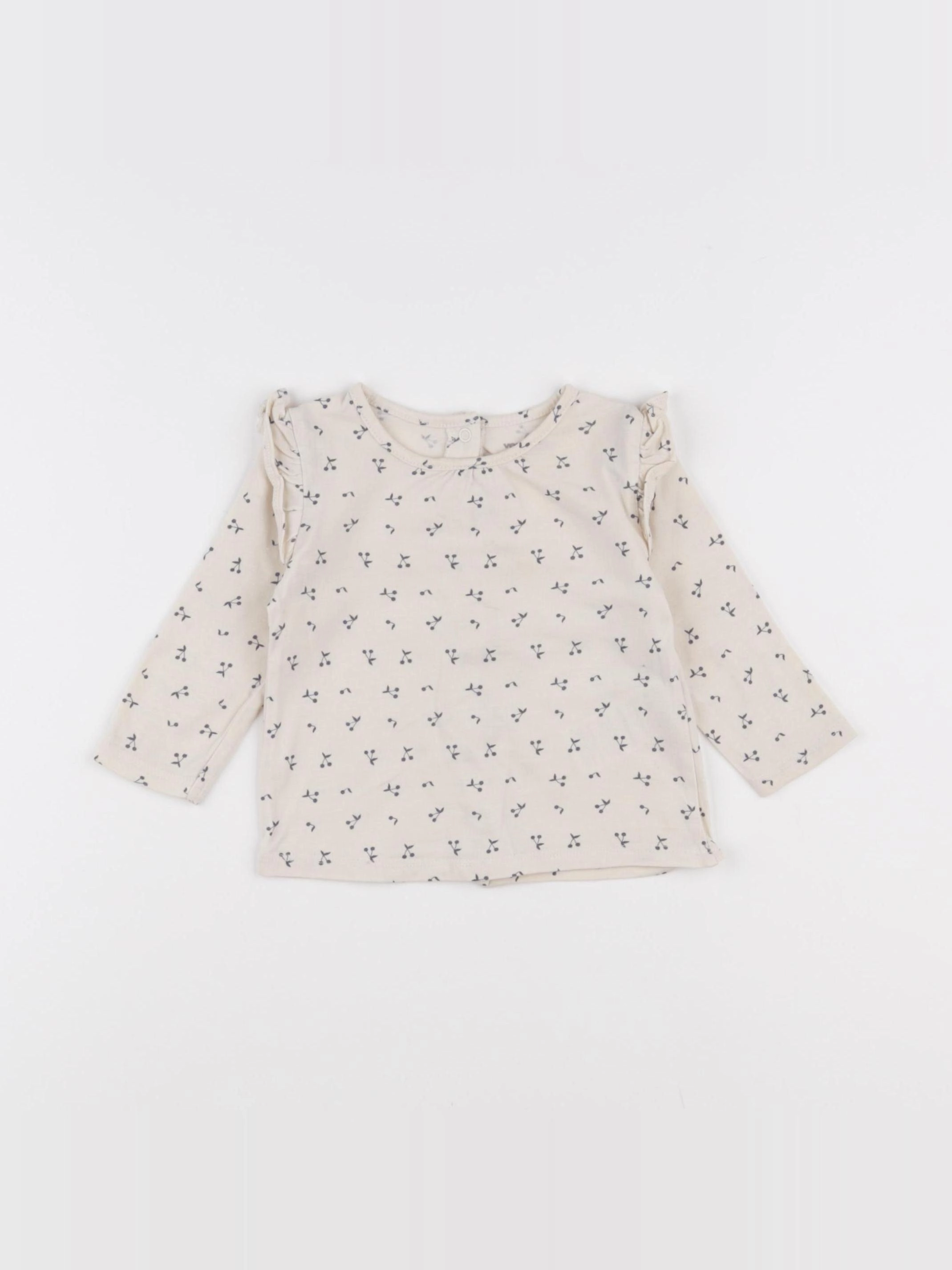 Vertbaudet - tee-shirt beige - 6 mois
