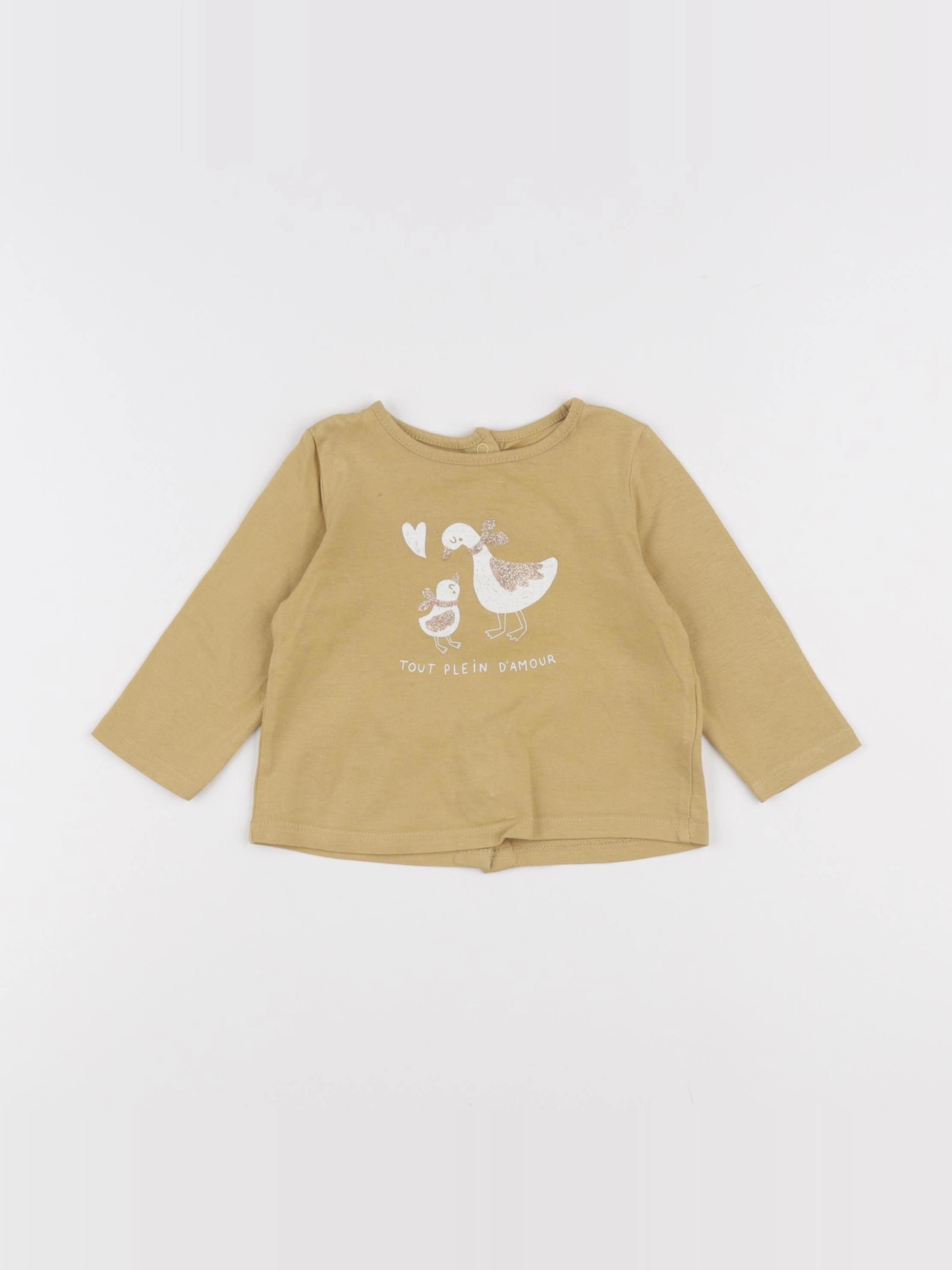 Vertbaudet - tee-shirt jaune - 6 mois