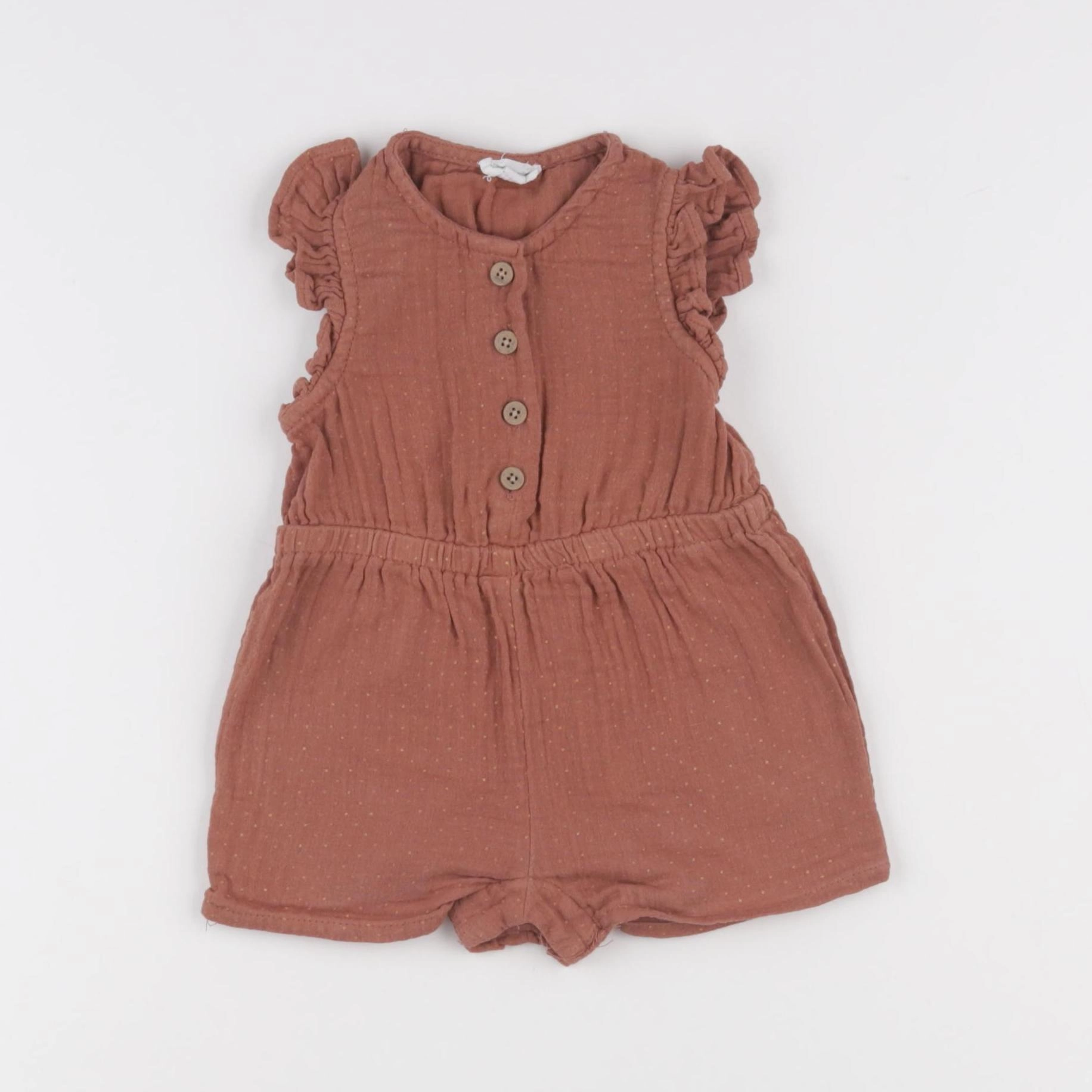 Vertbaudet - combinaison marron - 6 mois