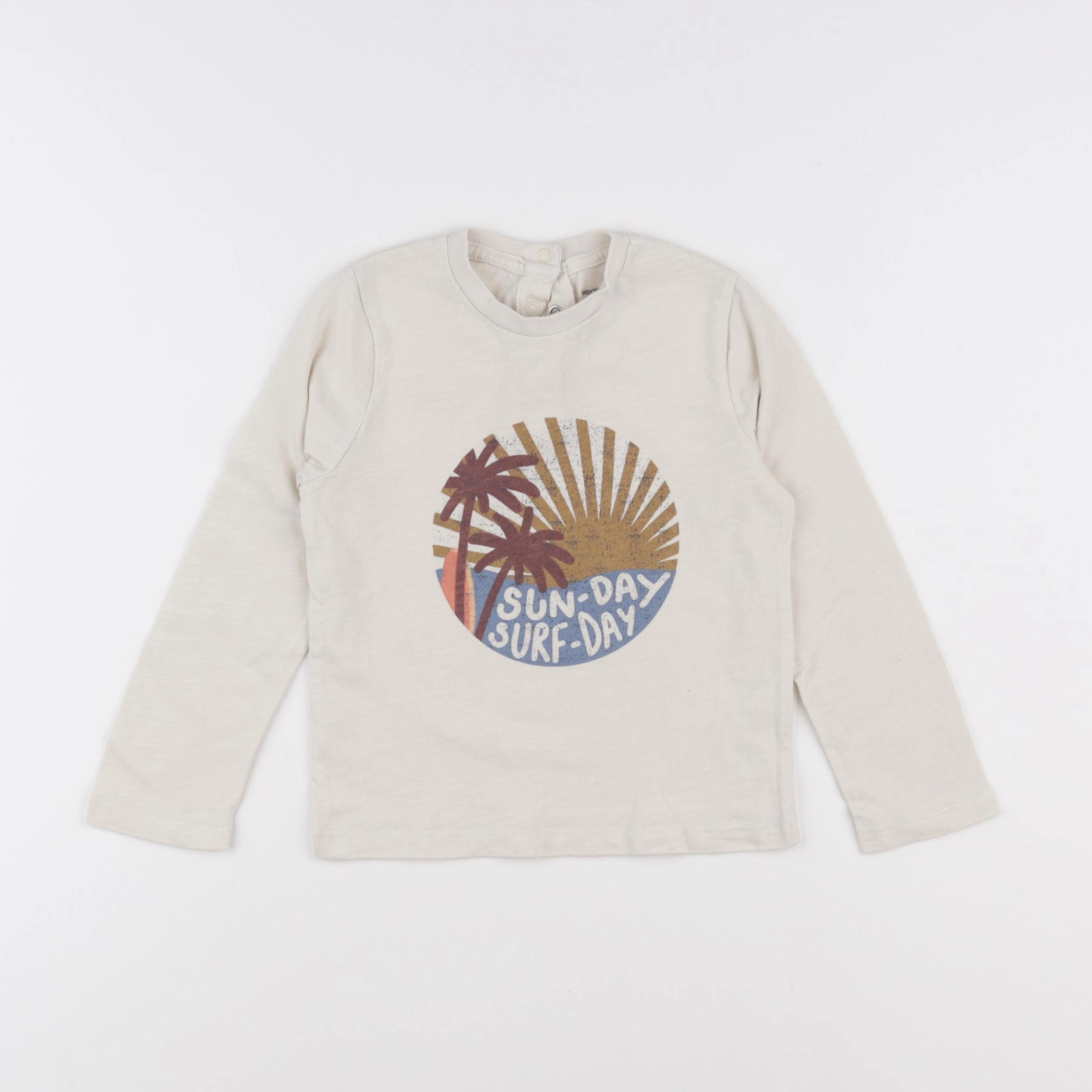 Vertbaudet - tee-shirt beige - 3 ans