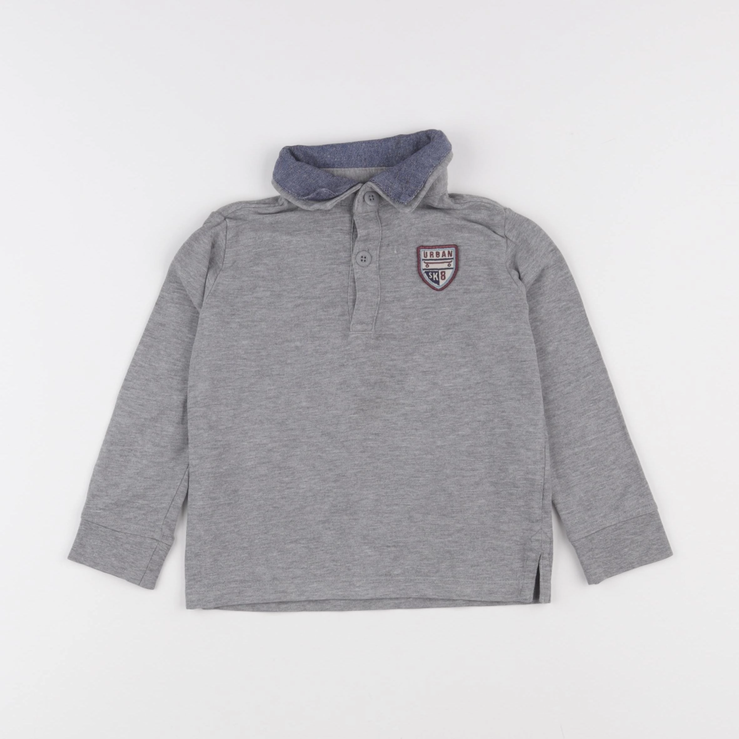 Vertbaudet - polo gris - 3 ans
